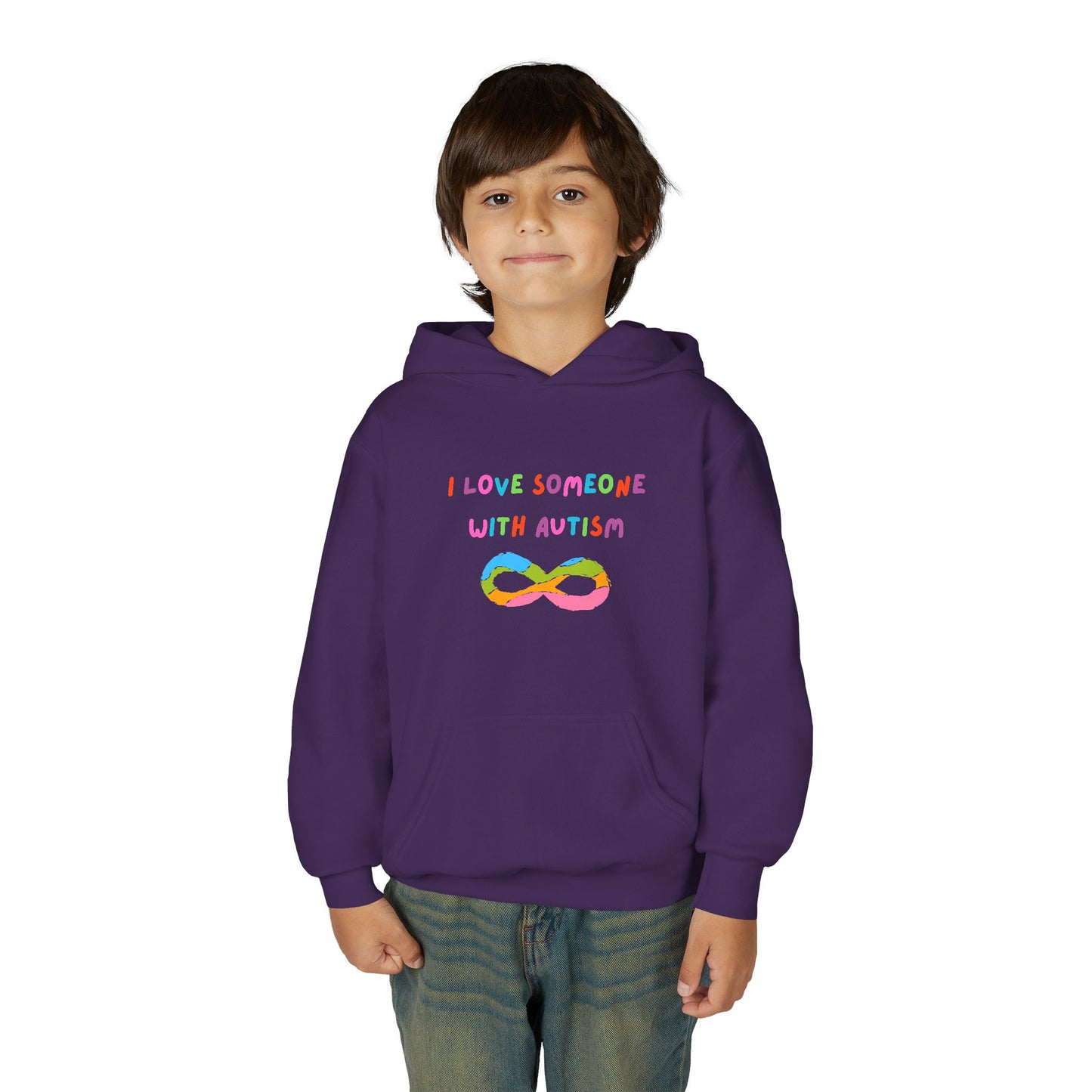 Autism Awareness Youth Hoodie - I Love Someone with Autism