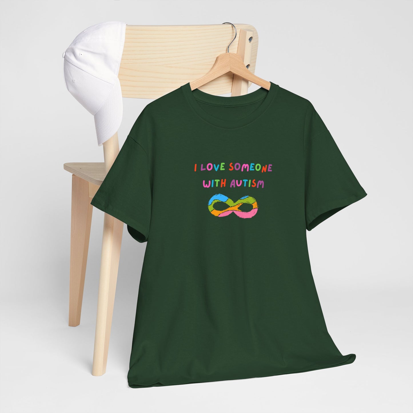 I Love Someone with Autism Unisex Heavy Cotton Tee