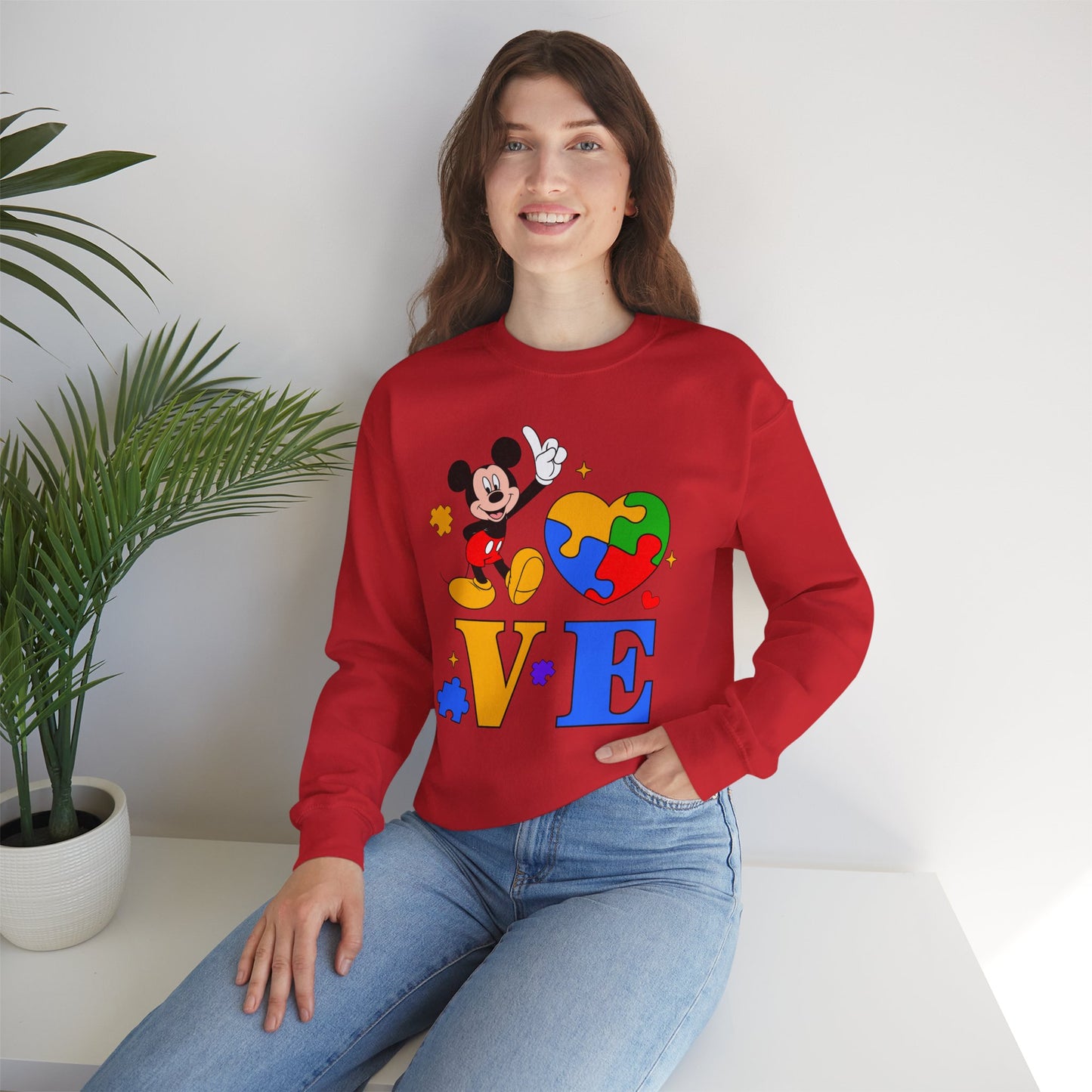 Mickey Puzzle Heart LOVE Sweatshirt