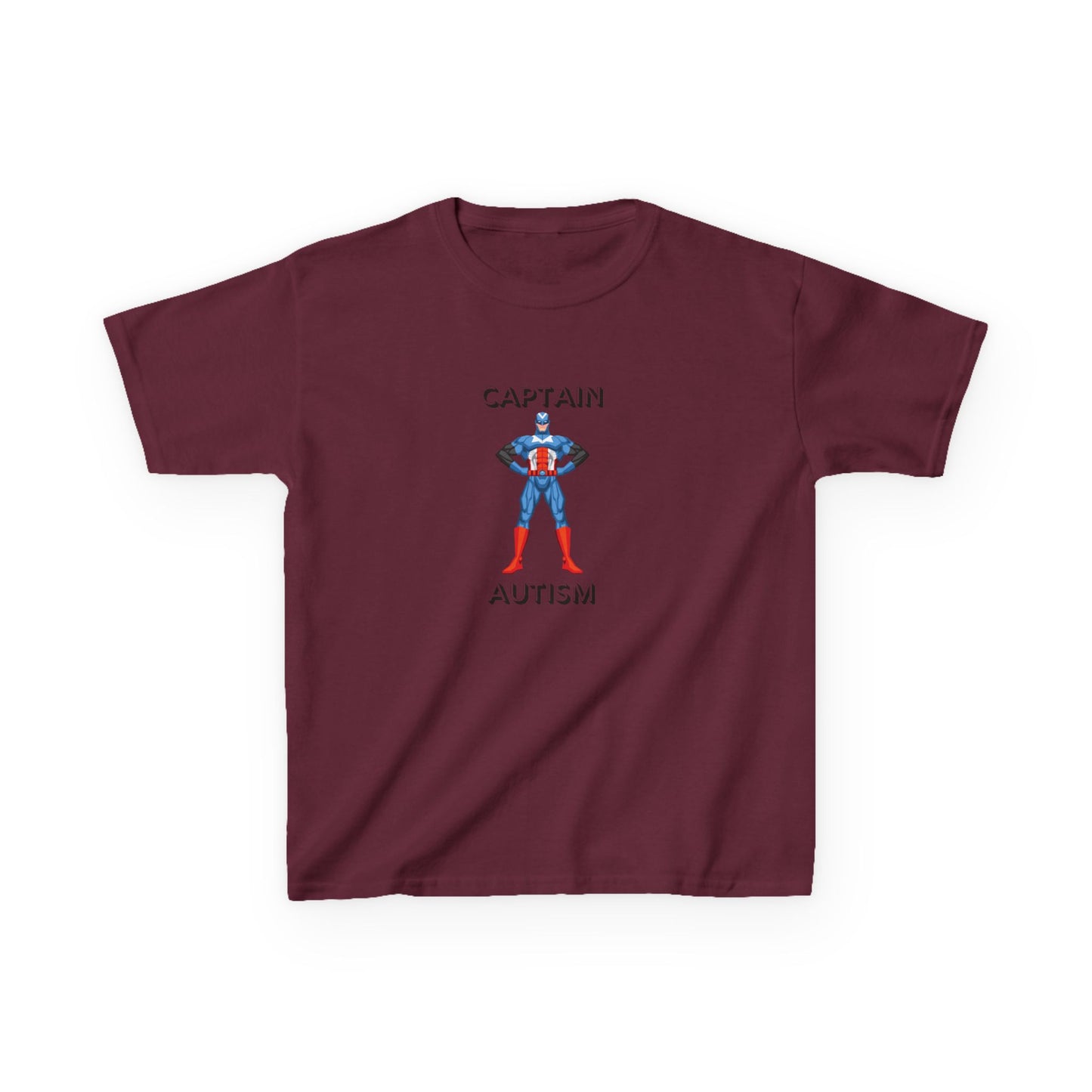 Kids Captain Autism Tee - Heavy Cotton T-Shirt for Awareness and Support
