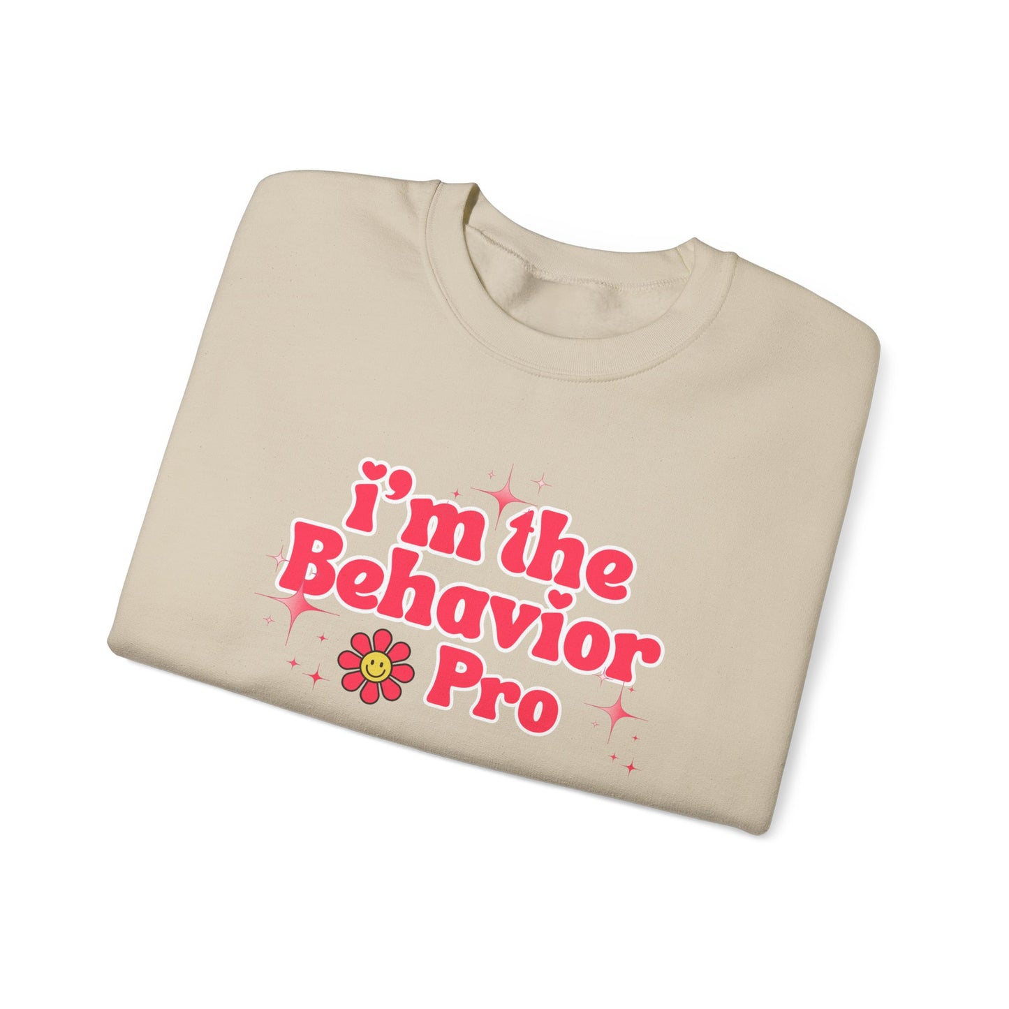 Behavior Pro Crewneck Sweatshirt — "I'm the Behavior Pro" Retro Floral