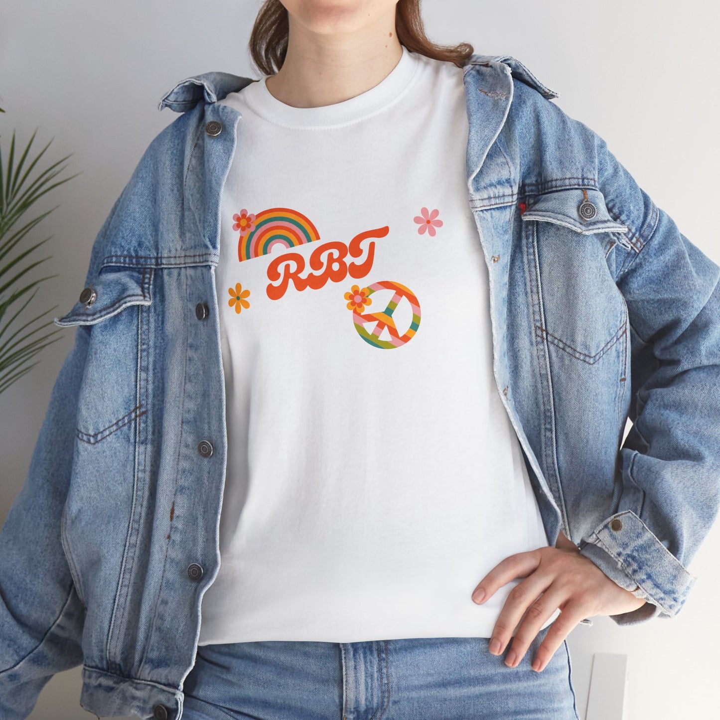 Retro Rainbow Tee - Summer Vibes, Unisex Cotton Shirt, Casual Wear, Gift for Friends, Festival Outfit, Bohemian Style