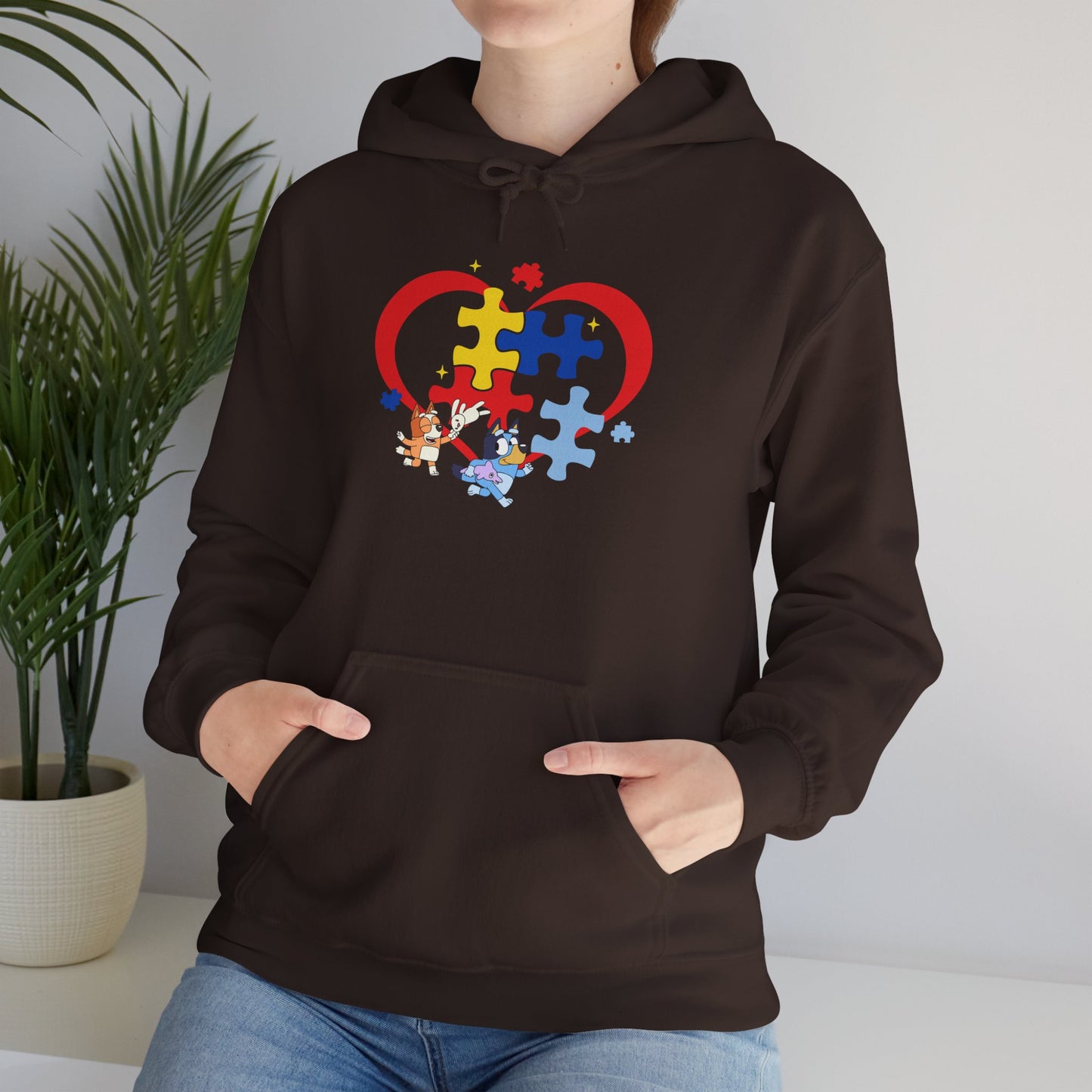 Autism Awareness Puzzle Heart Hoodie — Support & Love Sweatshirt