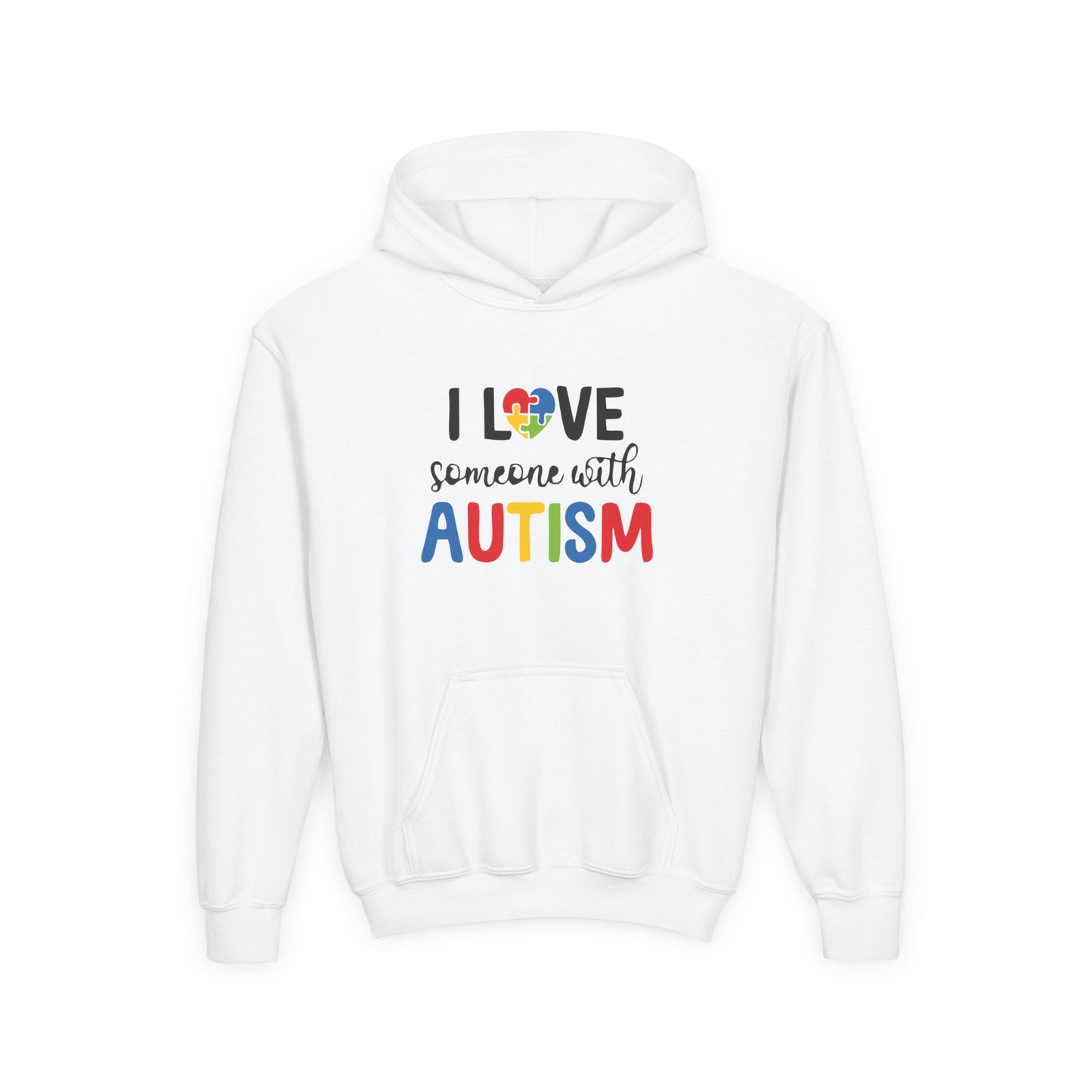 I Love You Puzzle Heart Hoodie for Youth