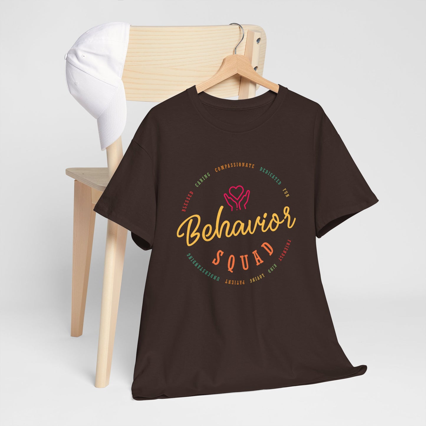 Behavior Squad T-Shirt — Pastel Heart Crew Tee for Teachers & Counselors