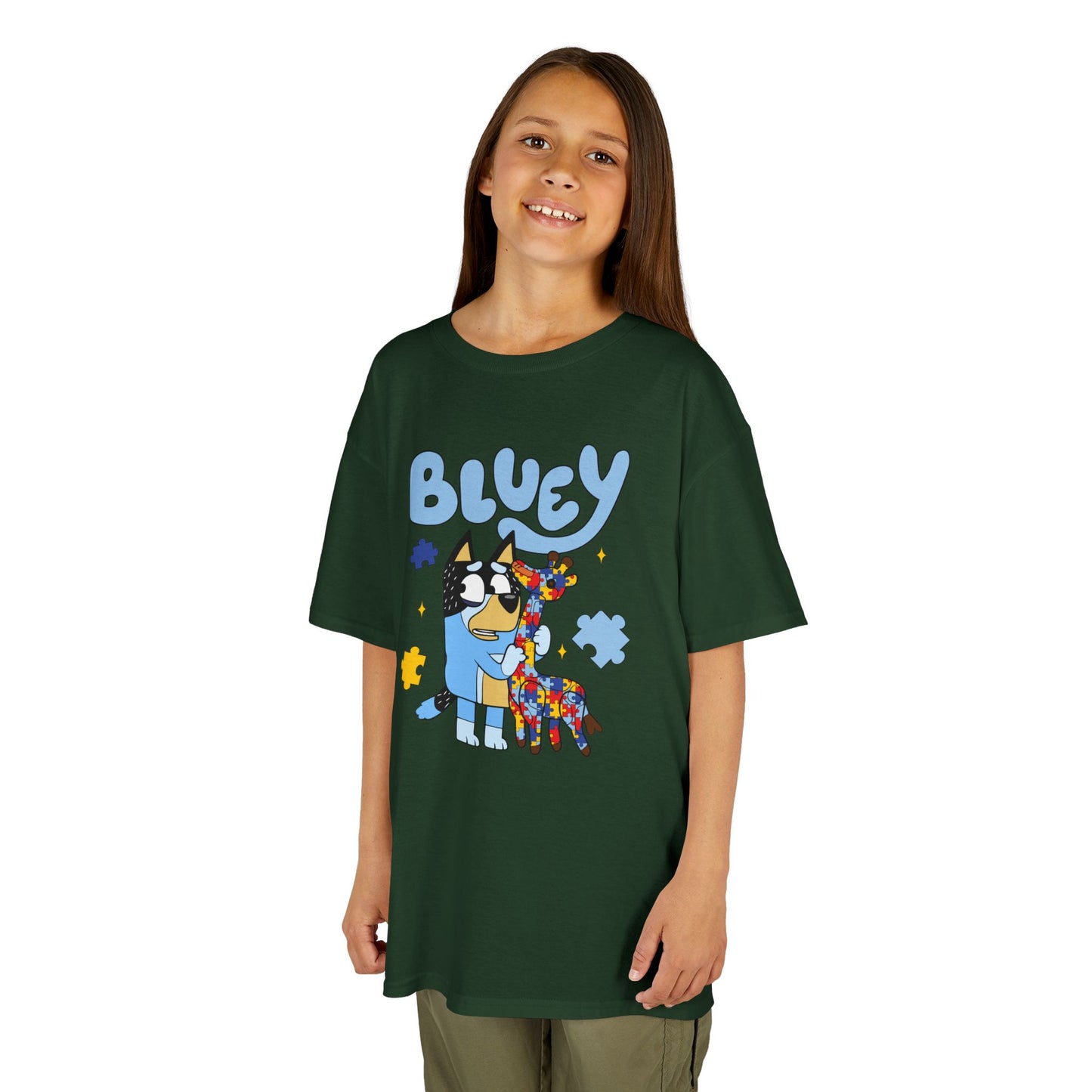 Bluey Kids T-Shirt – Colorful Cartoon Blue Heeler Design