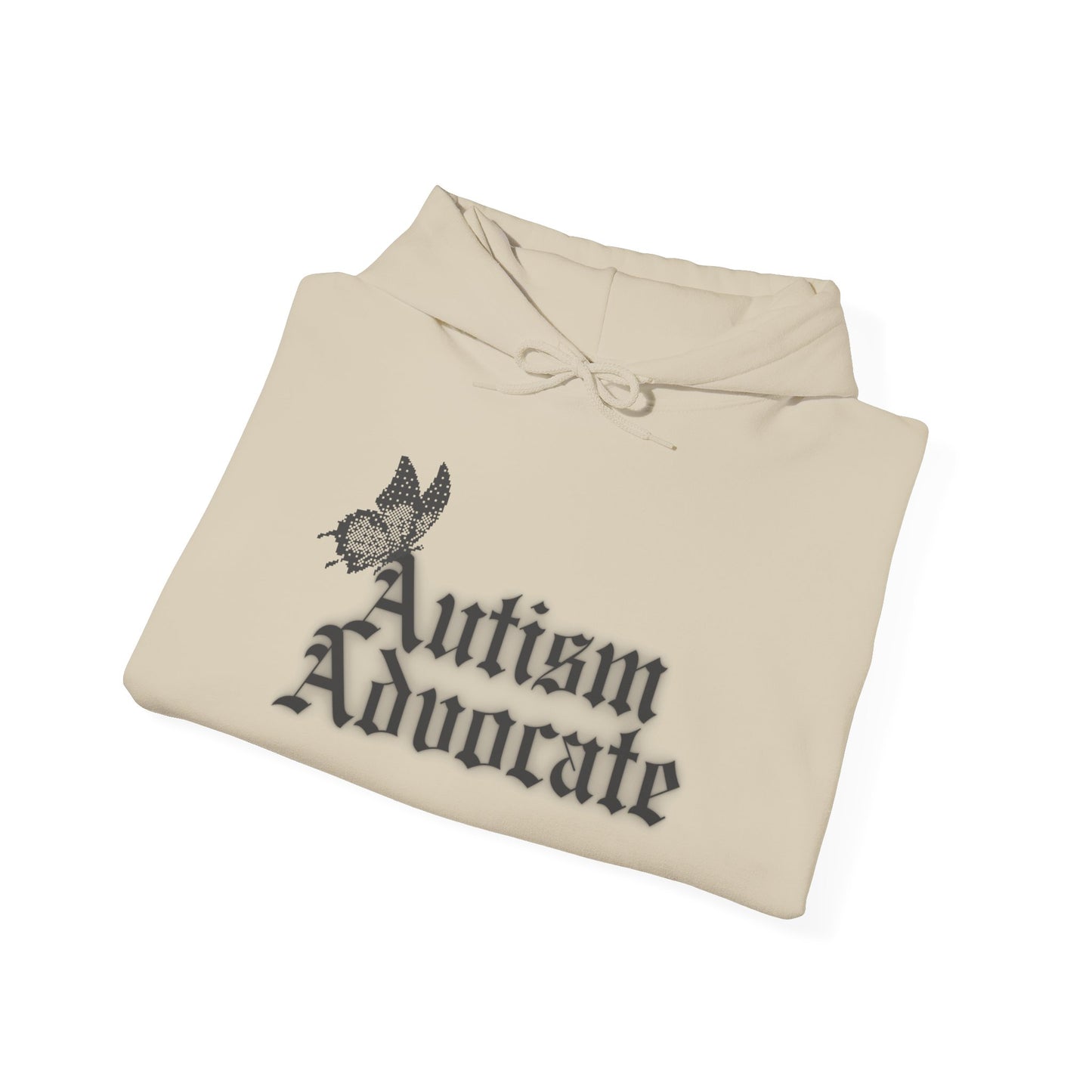 Autism Advocate Hoodie — Gothic Script Awareness Pullover
