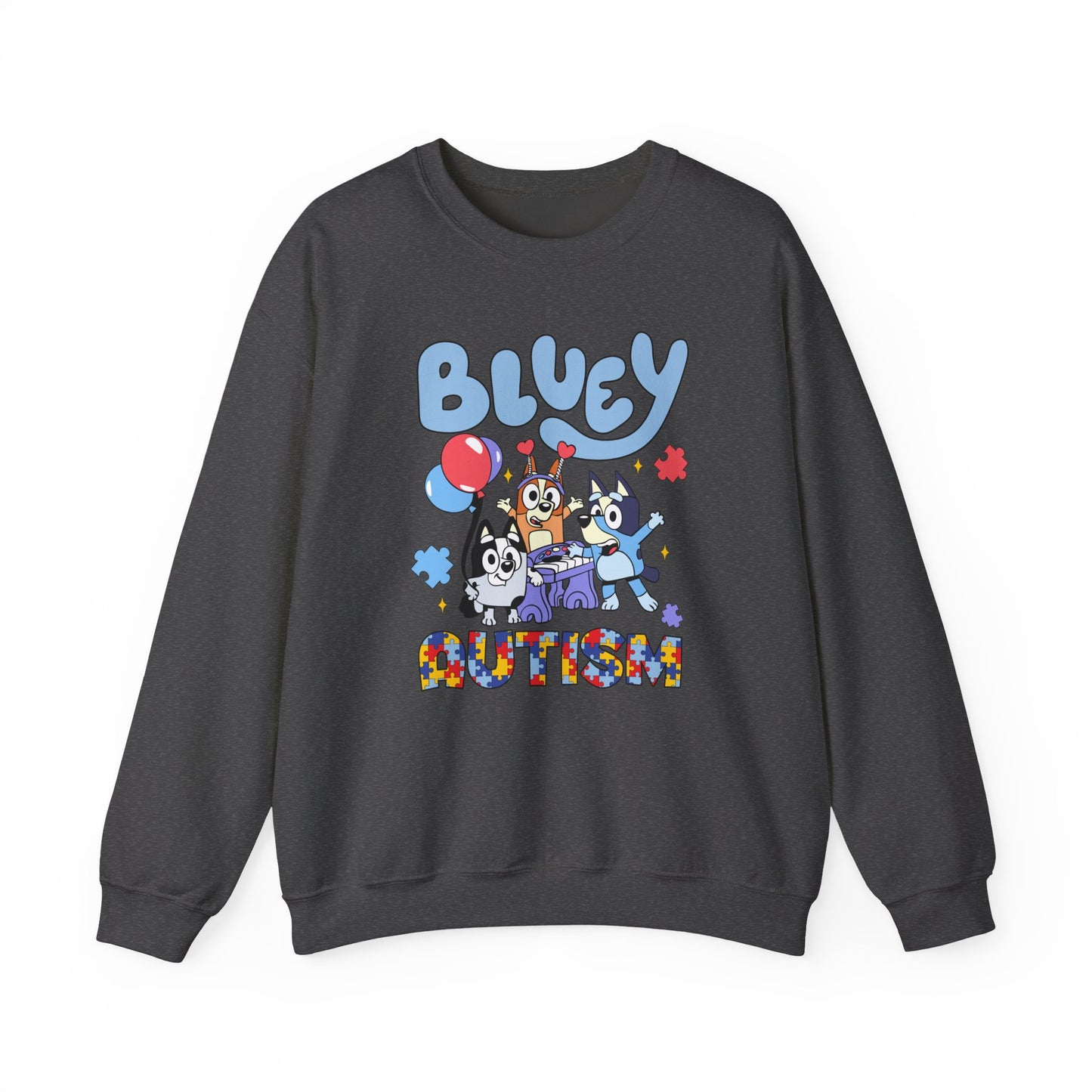 Bluey Autism Crewneck Sweatshirt — Kids & Family Awareness Pullover