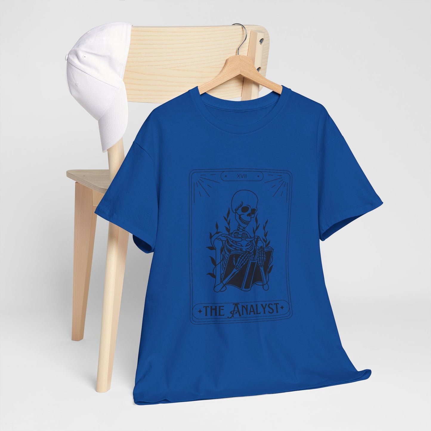 The Analyst Unisex Heavy Cotton Tee - Casual Skeleton Graphic T-Shirt