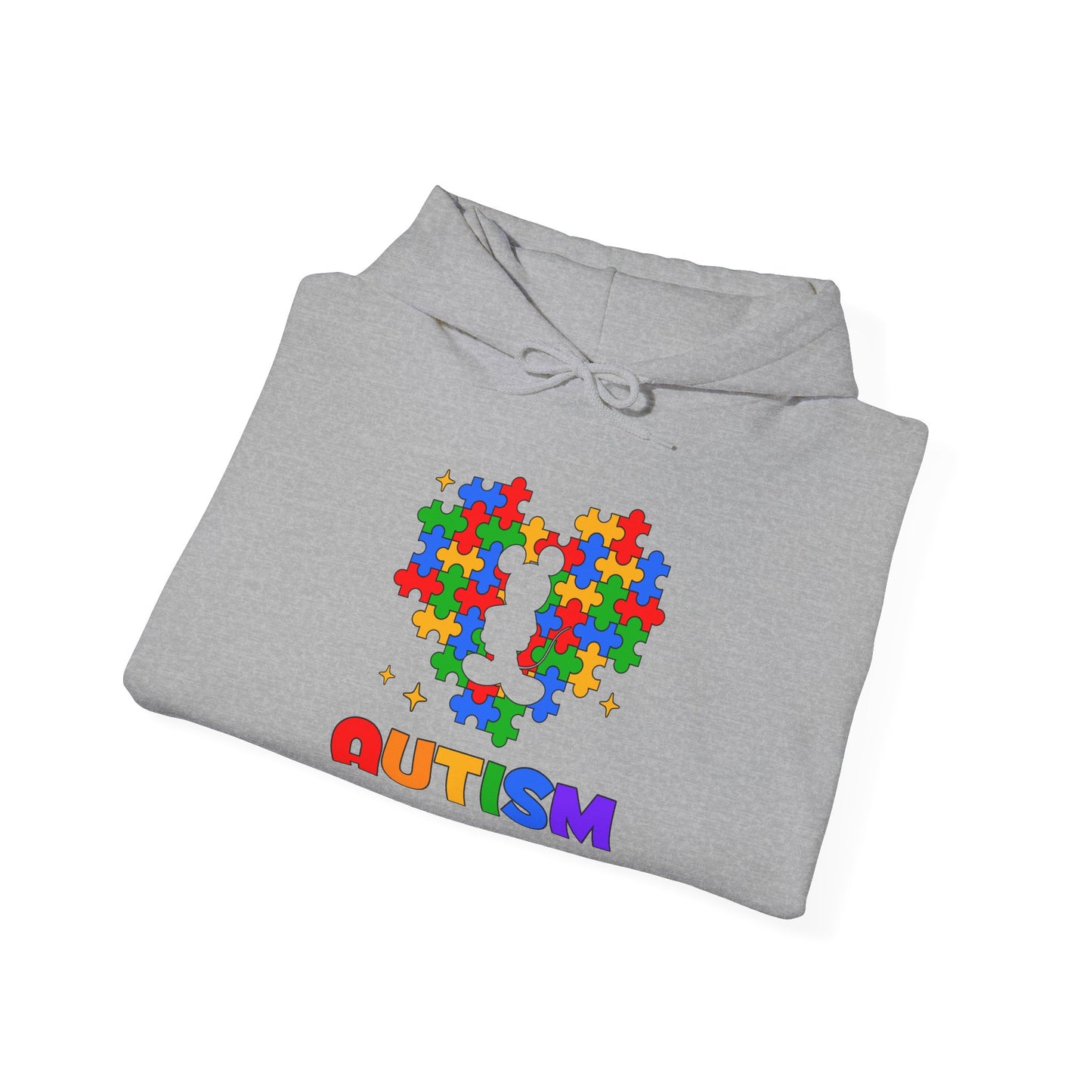 Autism Puzzle Heart Hoodie — Colorful Awareness Sweatshirt