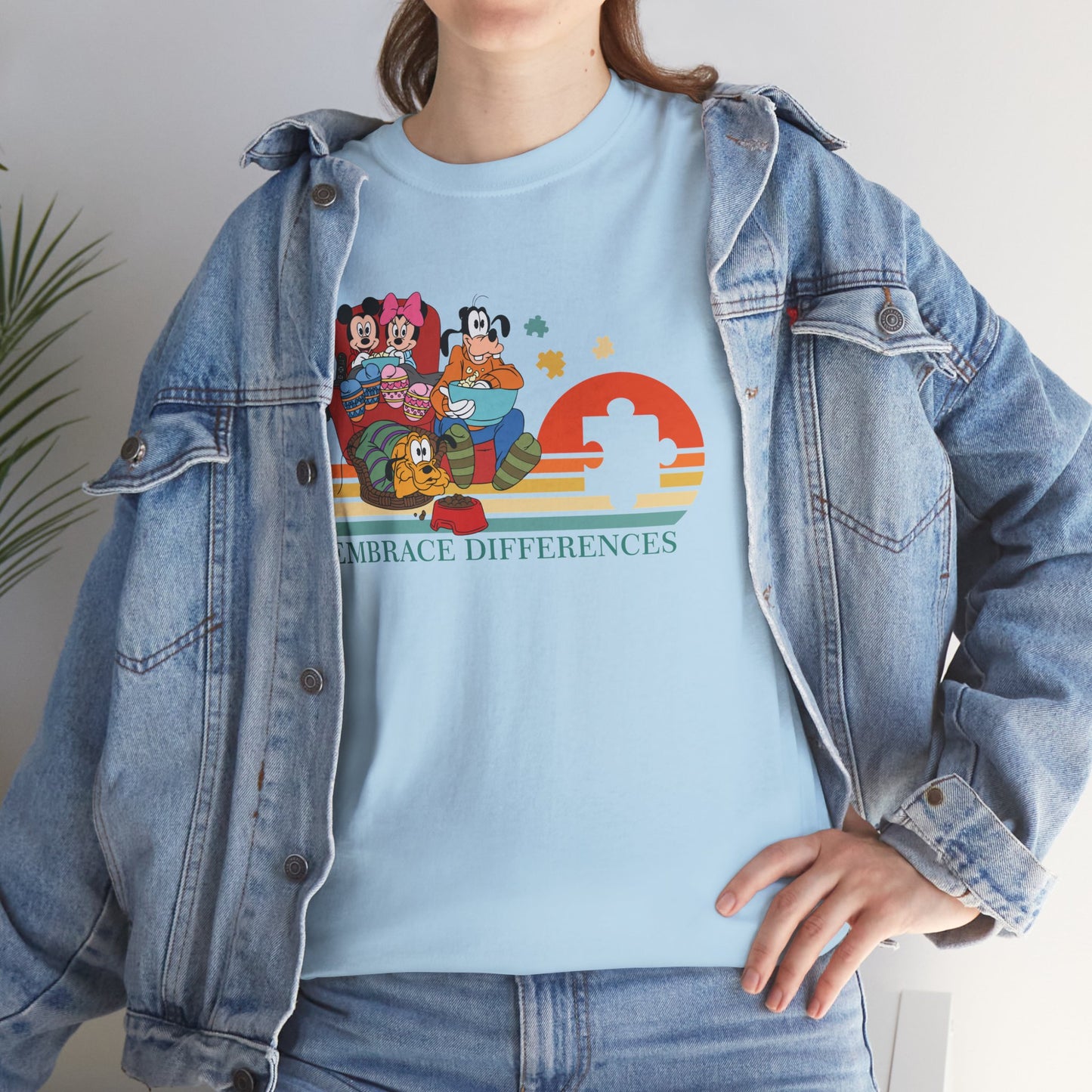 Embrace Differences Tee — Inclusive Retro Pride Graphic T-Shirt