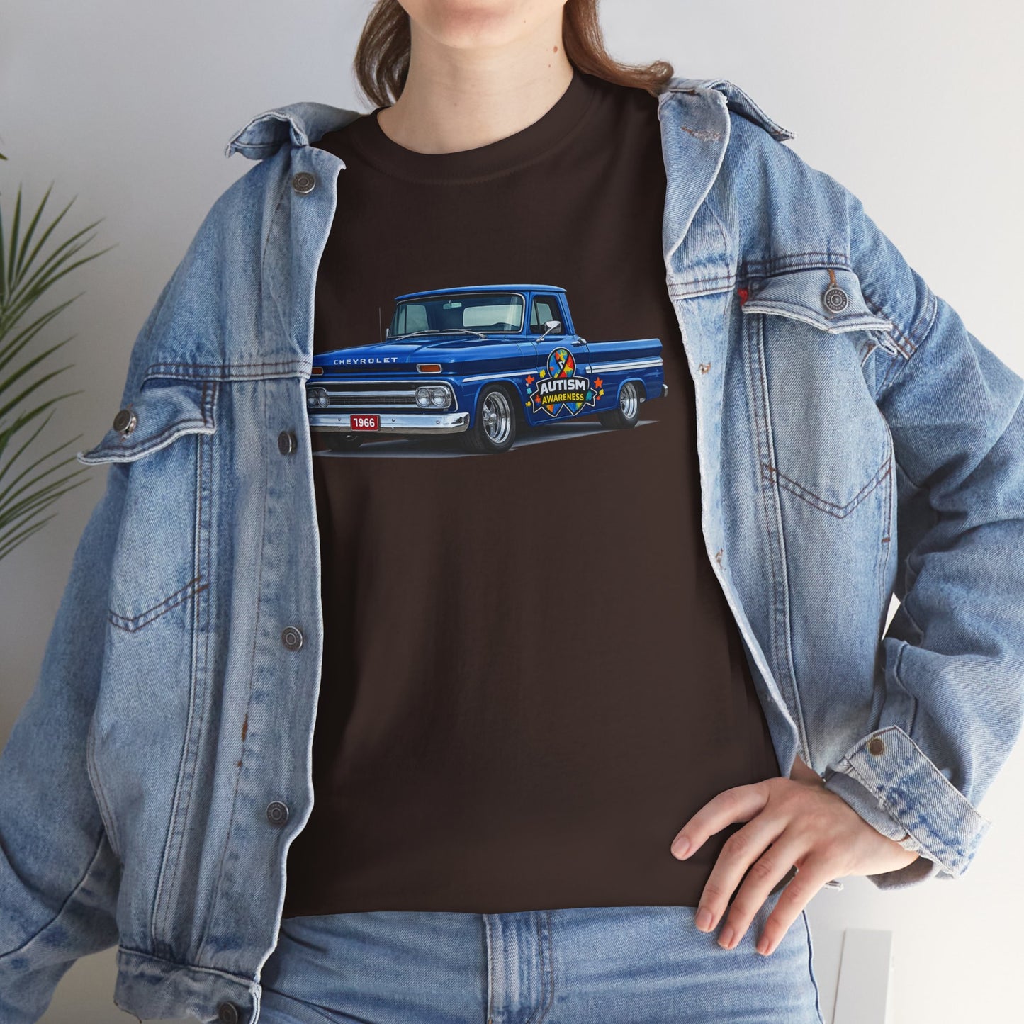Classic Blue Pickup Truck T‑Shirt — Vintage Chevy C10 Graphic Tee