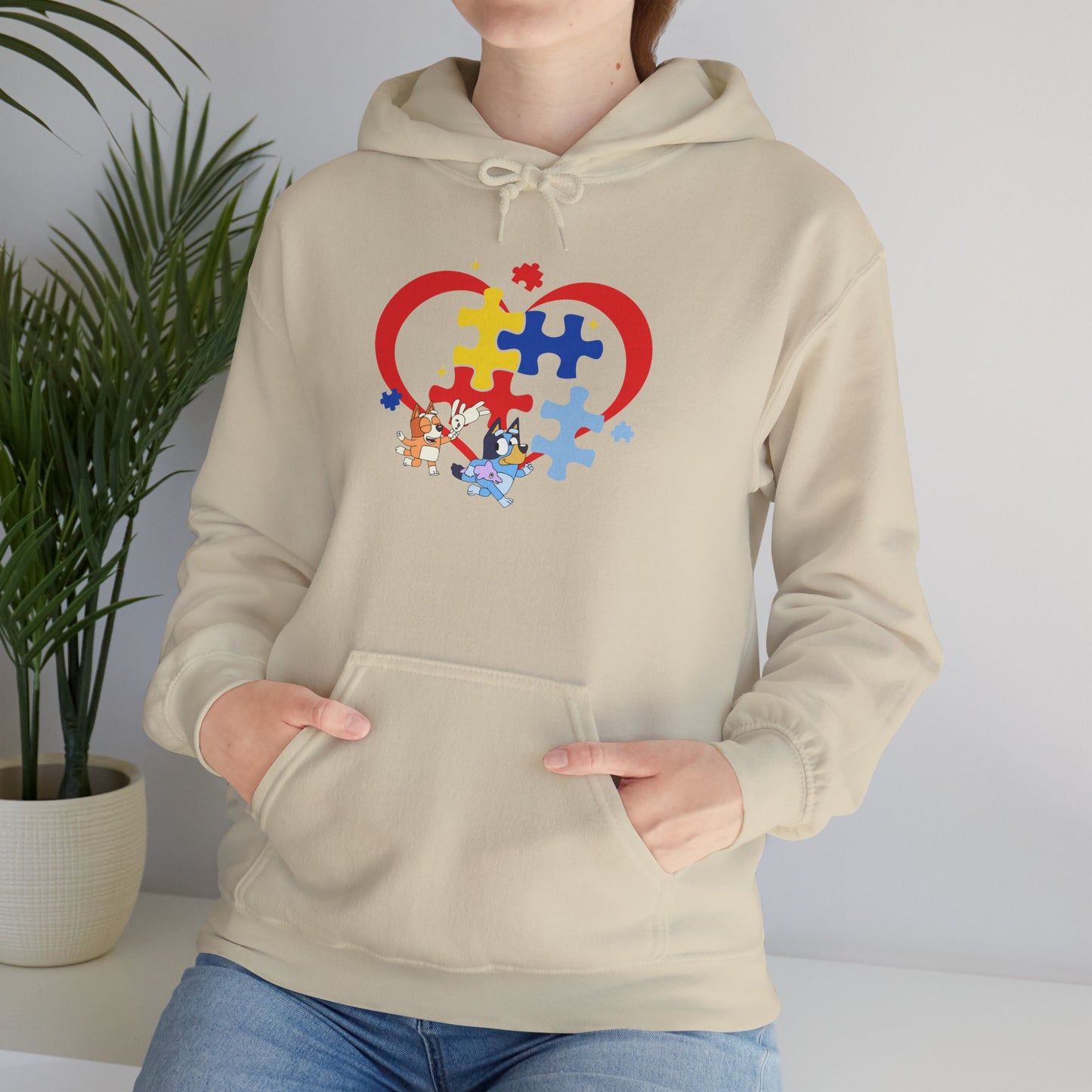 Autism Awareness Puzzle Heart Hoodie — Support & Love Sweatshirt