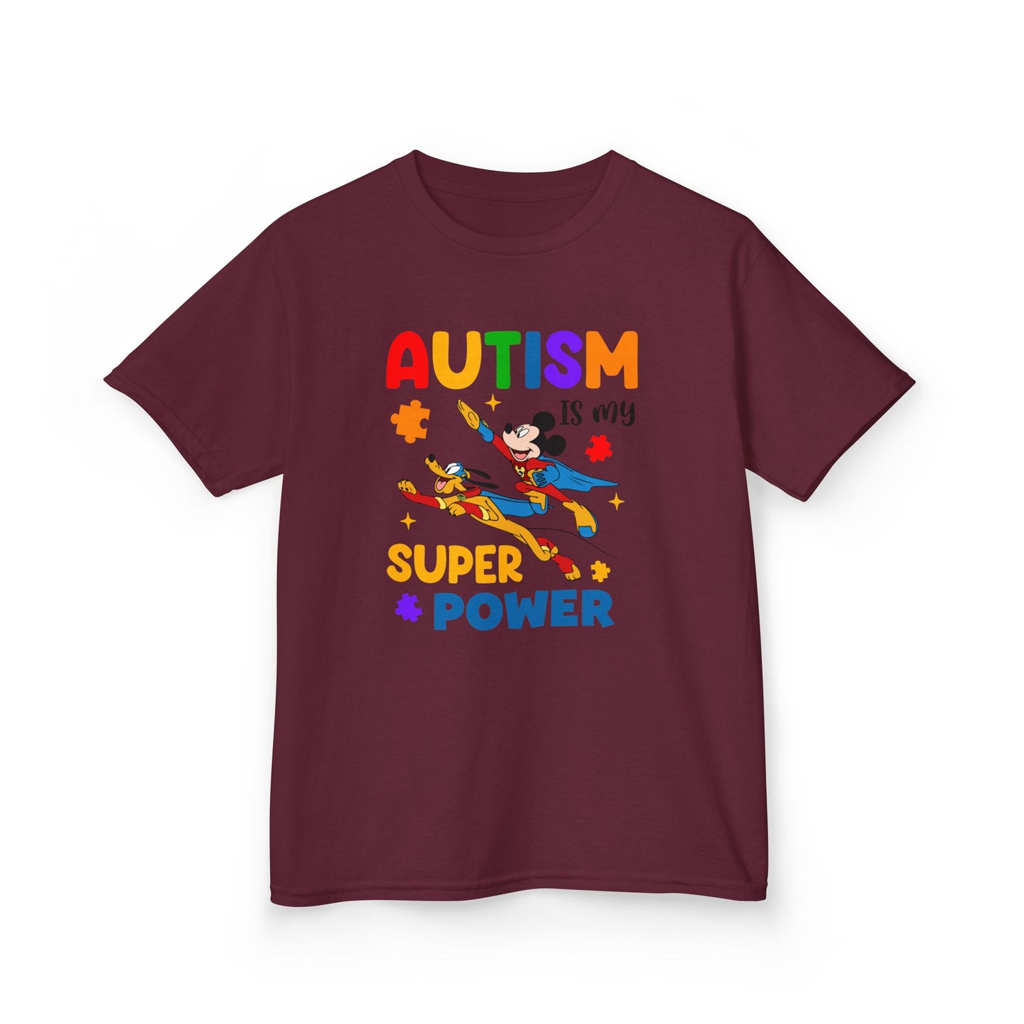 Autism Is My Superpower Kids T-Shirt — Colorful Awareness Tee