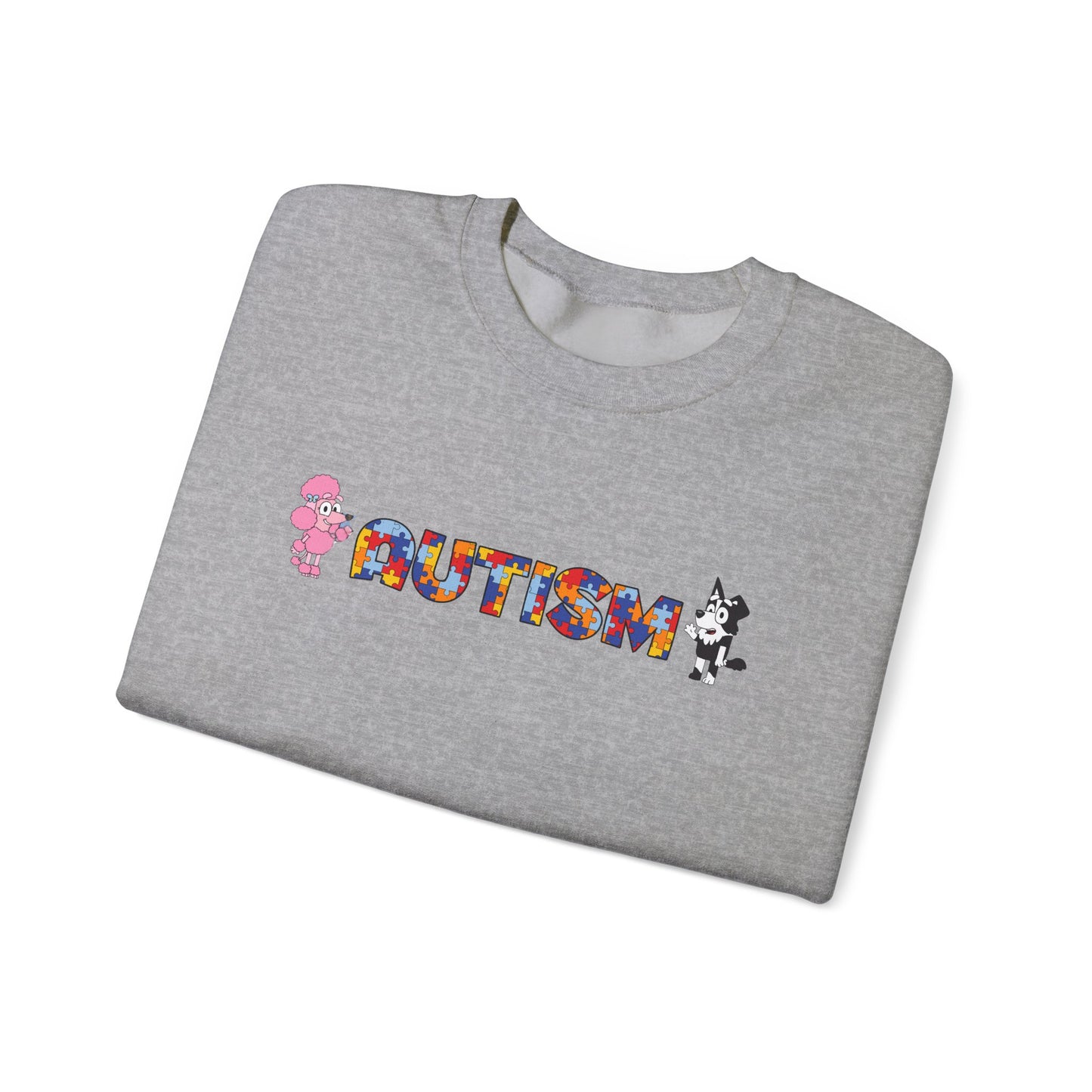 Autism Puzzle Heart Crewneck Sweatshirt