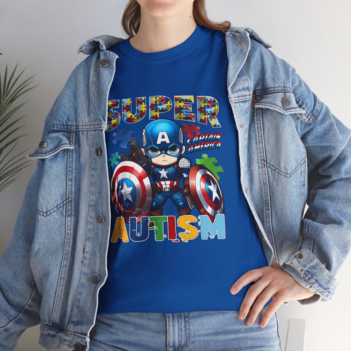 Autism Superhero T-Shirt — "Super Autism" Captain Hero Tee for Kids & Supporters