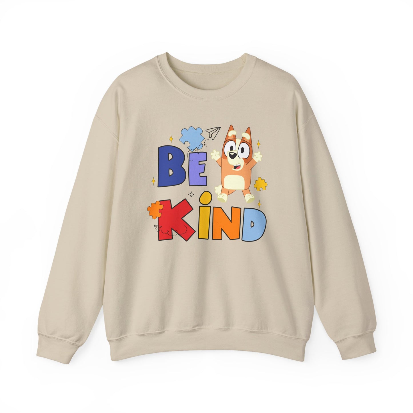Be Kind Crewneck Sweatshirt — Cute Dog Graphic Kids/Adult Casual Pullover