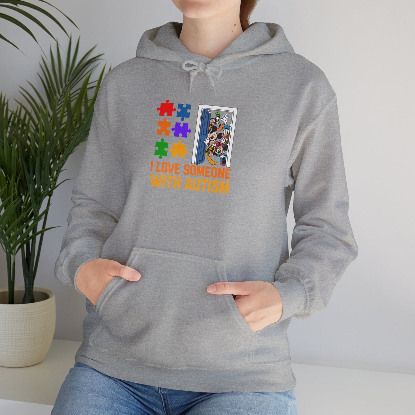 I Love Someone With Autism Hoodie — Puzzle Heart Awareness Sweatshirt