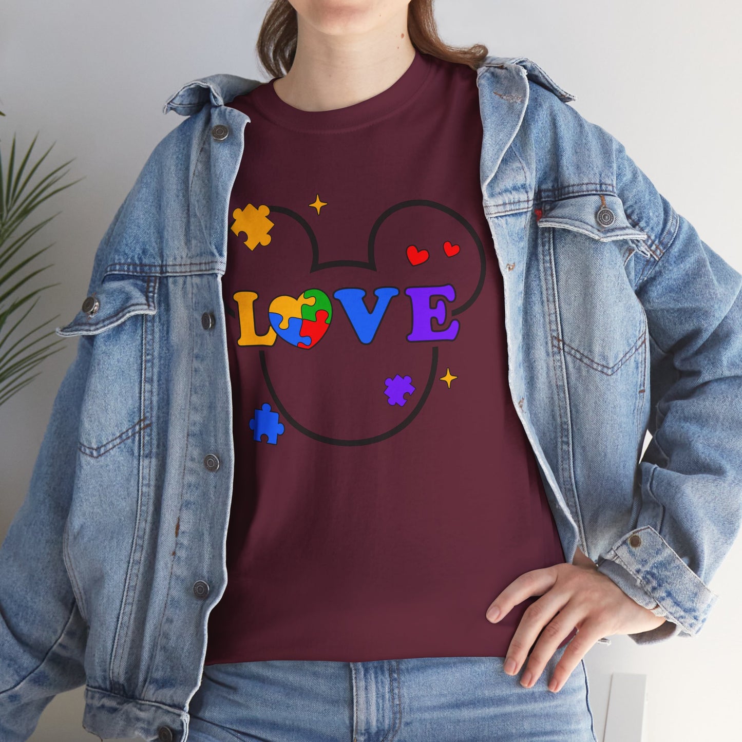 Love Puzzle T‑Shirt — Autism Awareness Heart Tee
