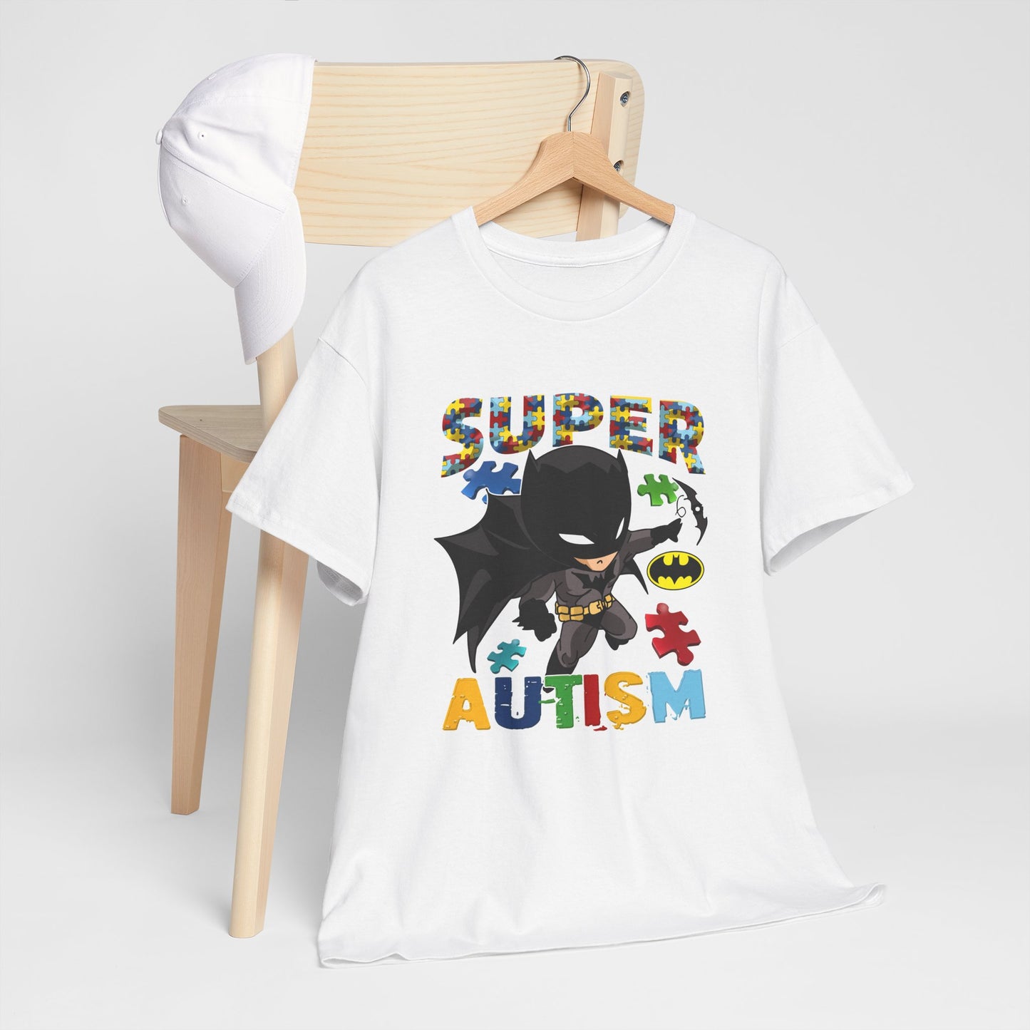 Super Autism T-Shirt — Kids' Puzzle-Heart Hero Tee for Autism Awareness