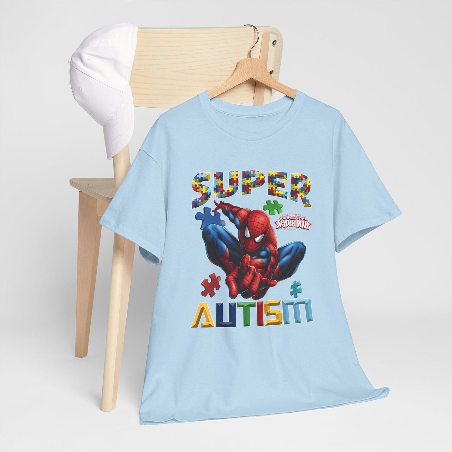 Autism Awareness T-Shirt — "Super Autism" Colorful Puzzle Design