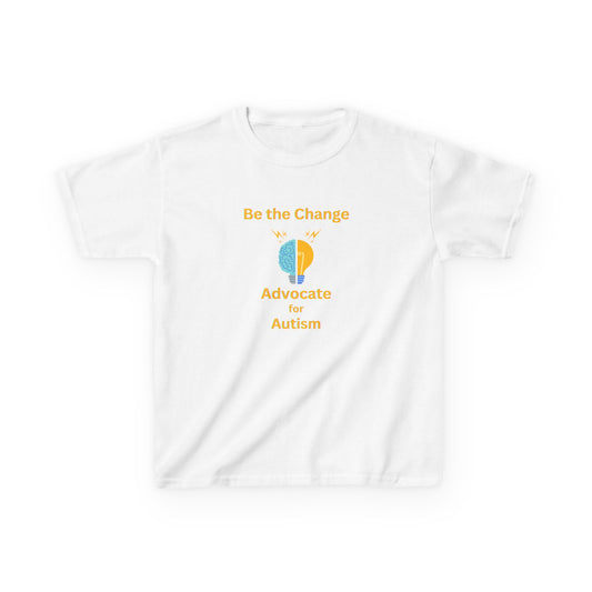 Kids Advocate for Autism Tee - Be the Change Cotton T-Shirt