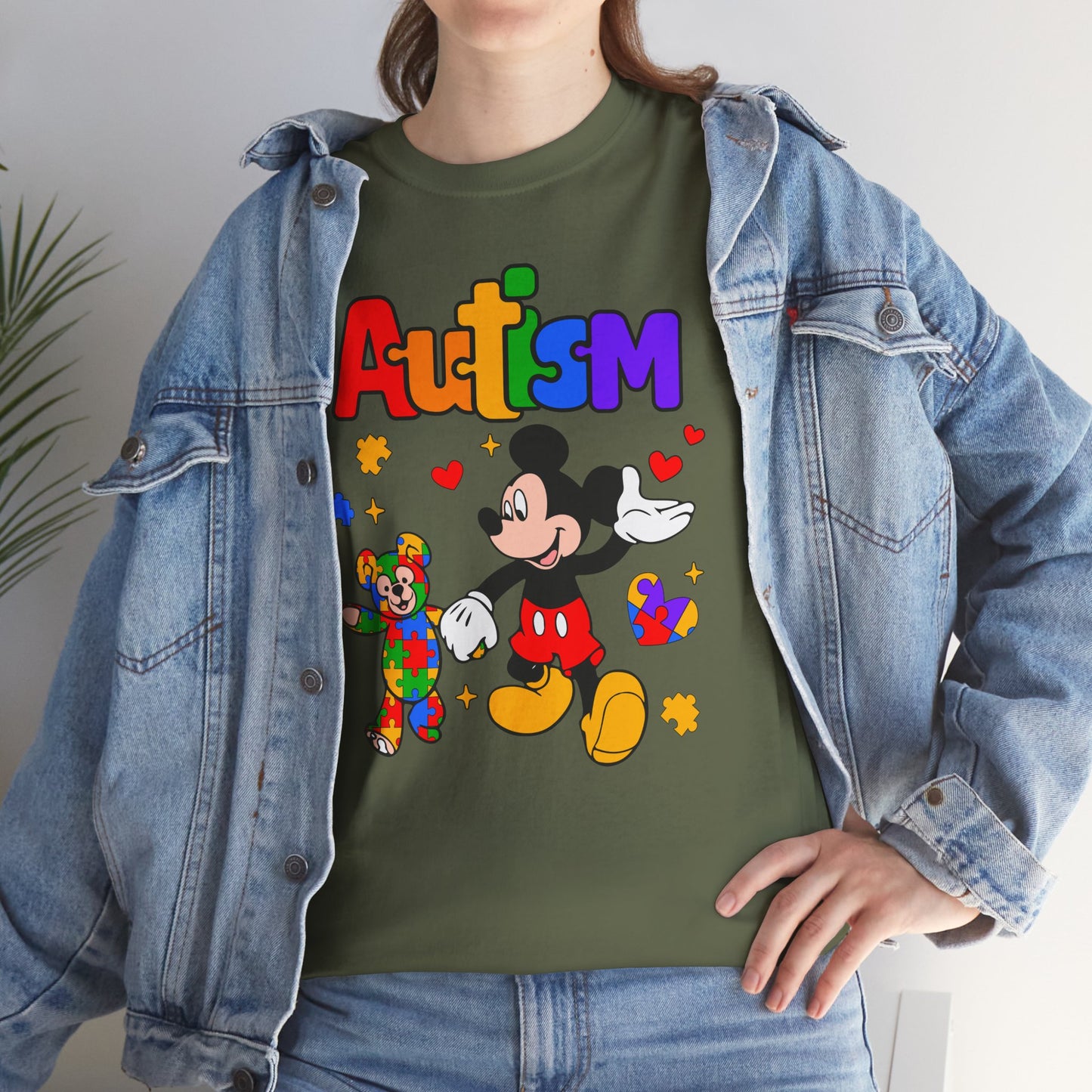 Autism Awareness T-Shirt — Colorful Puzzle Heart Design