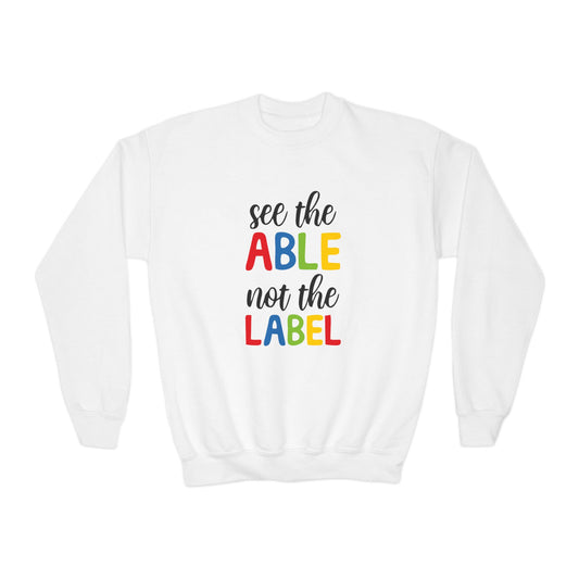 See the Able Not the Label Youth Crewneck Sweatshirt