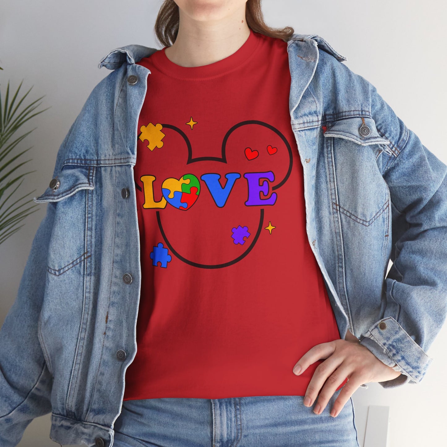 Love Puzzle T‑Shirt — Autism Awareness Heart Tee