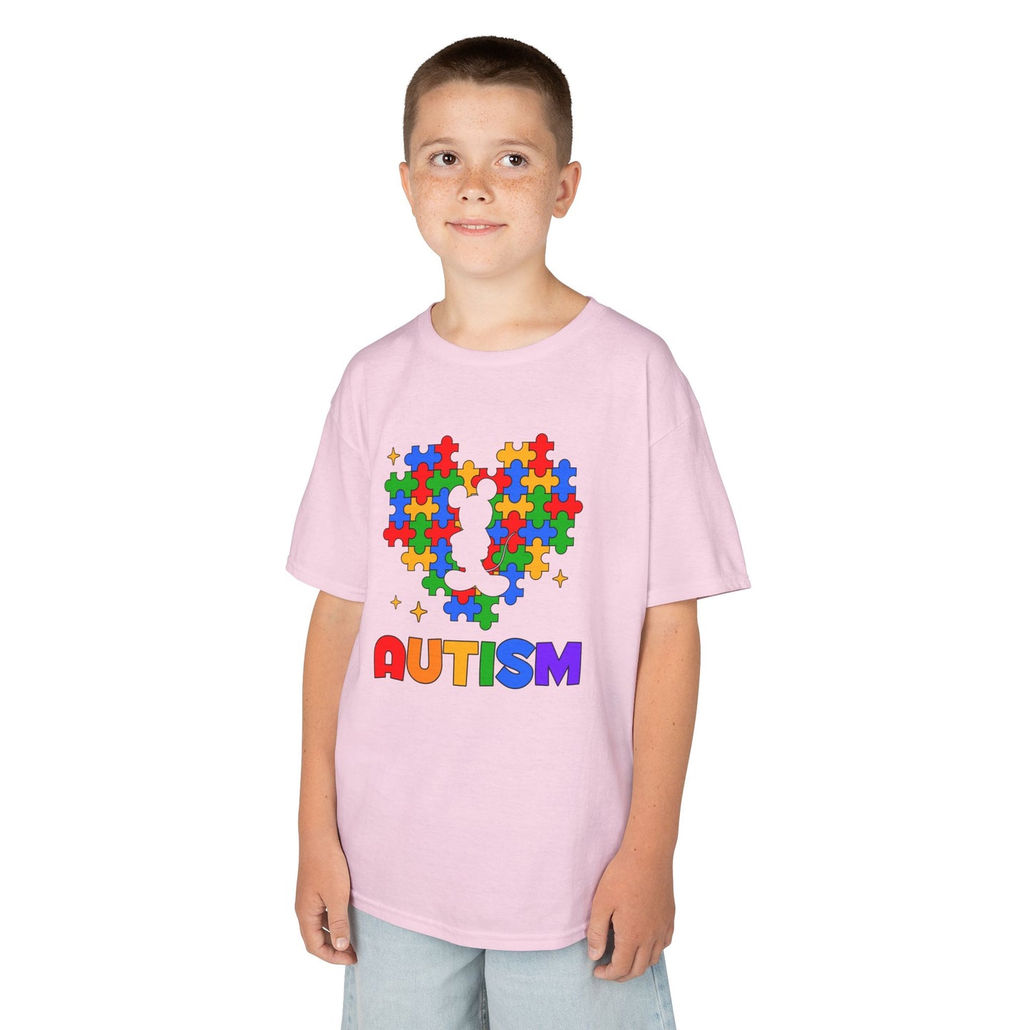 Kids Autism Puzzle-Heart T-Shirt — Colorful Awareness Tee