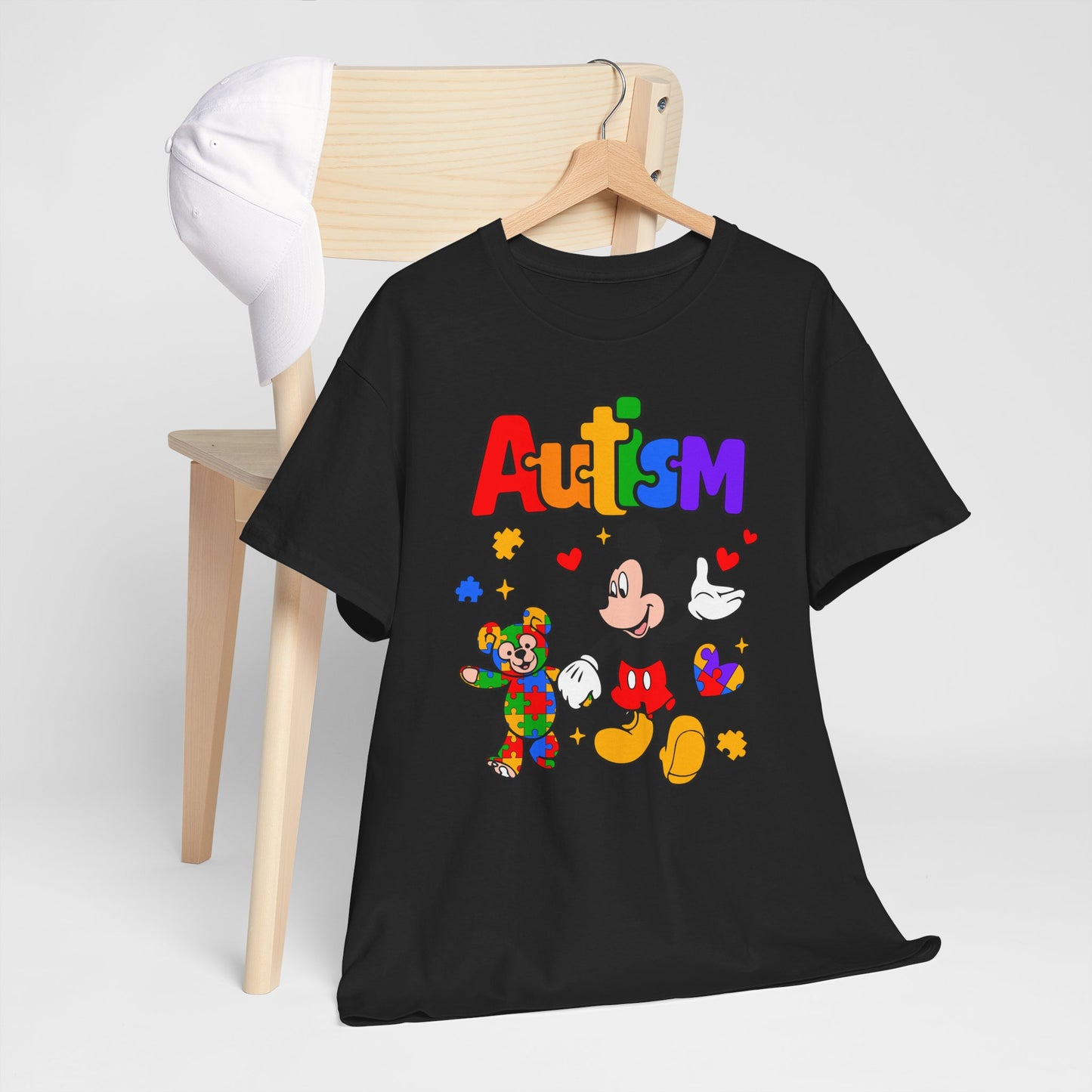 Autism Awareness T-Shirt — Colorful Puzzle Heart Design