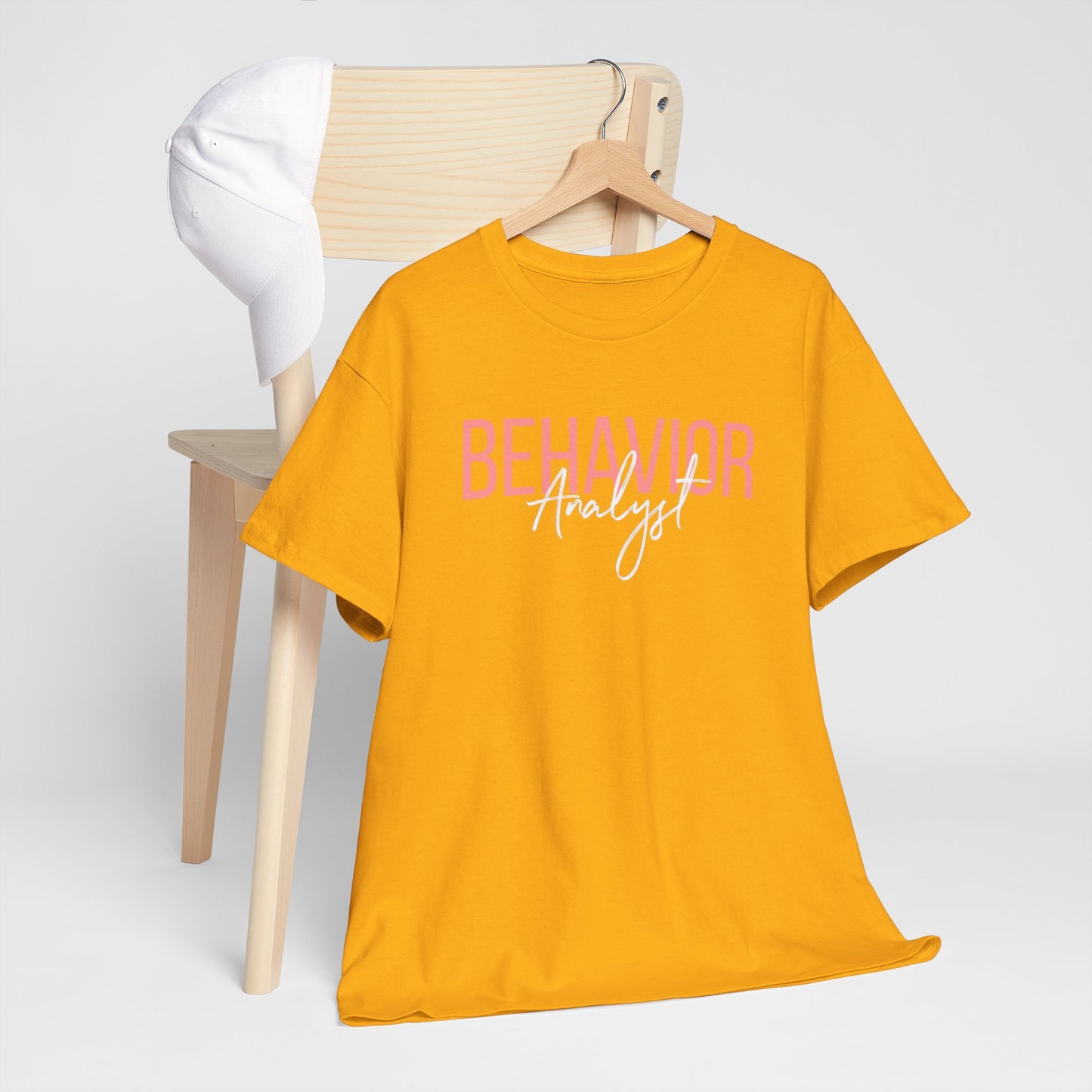 Behavior Analyst Tee — Pink Script Behavioral Science T-Shirt