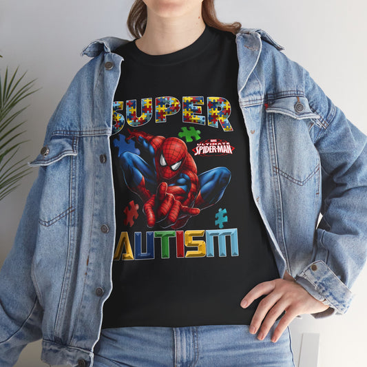 Autism Awareness T-Shirt — "Super Autism" Colorful Puzzle Design