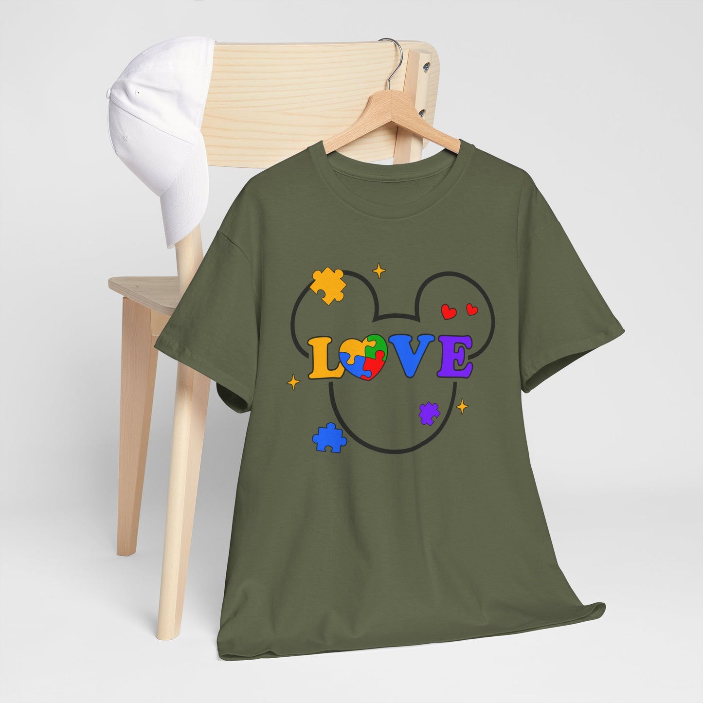 Love Puzzle T‑Shirt — Autism Awareness Heart Tee