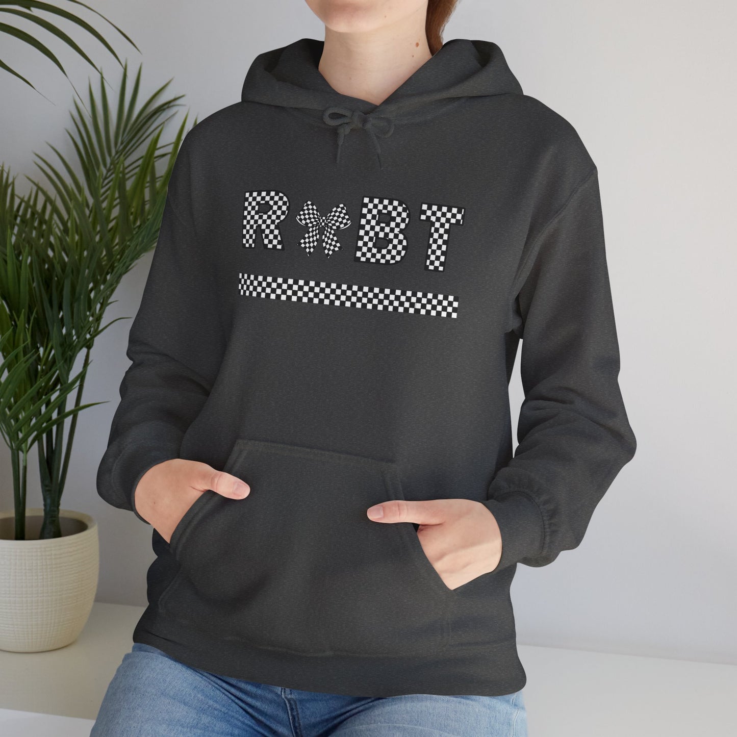 RBT Bow Checkered Hooded Sweatshirt