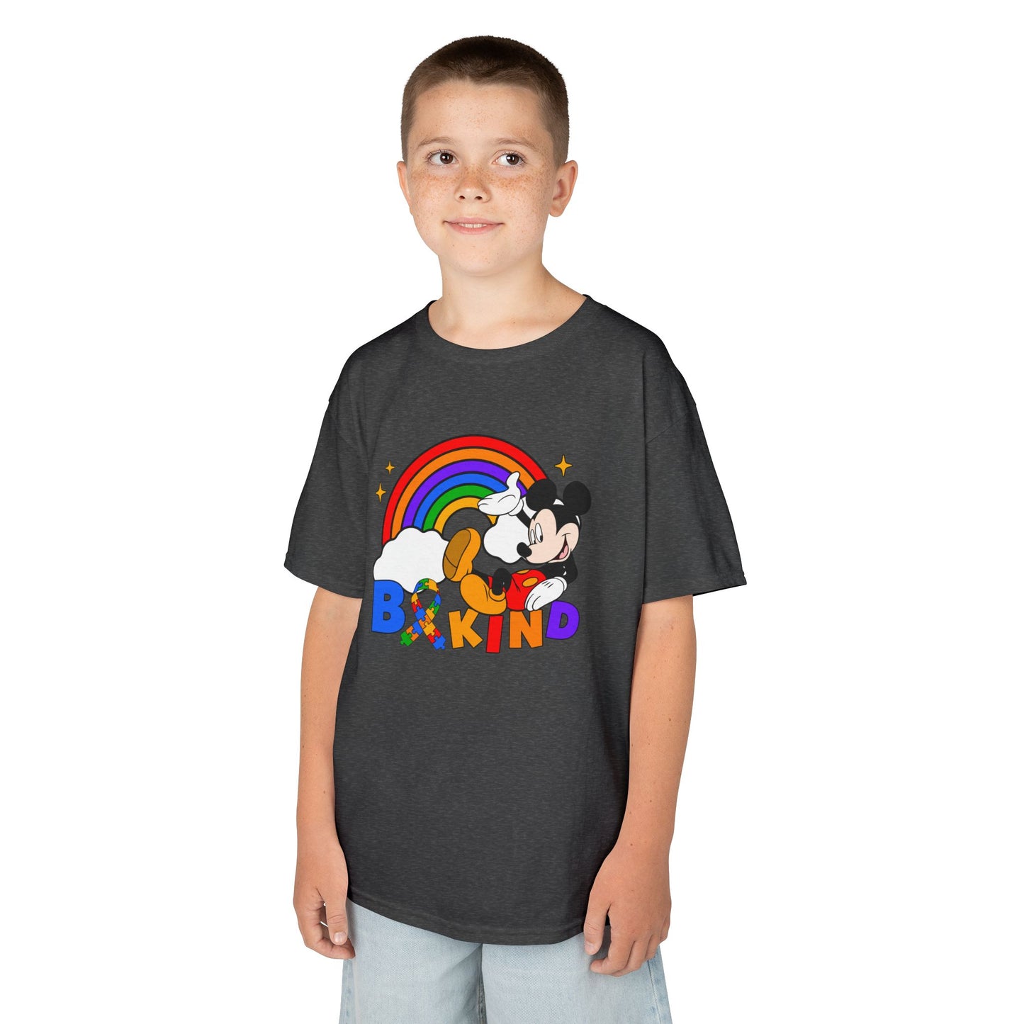 Kids Tee — Be Kind Rainbow Character Design
