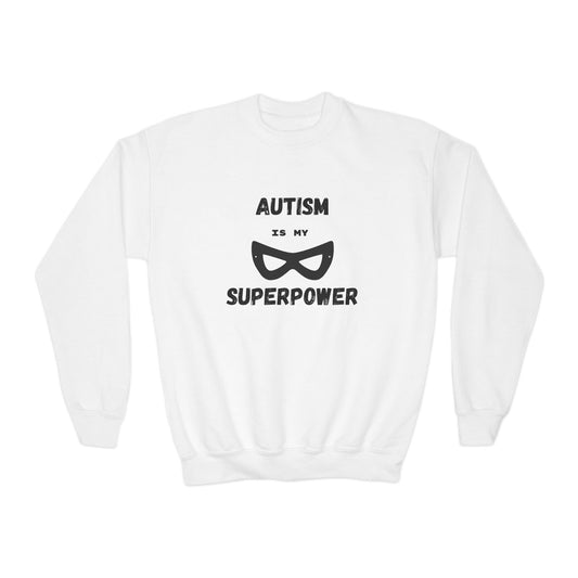 Autism Superpower Youth Crewneck Sweatshirt
