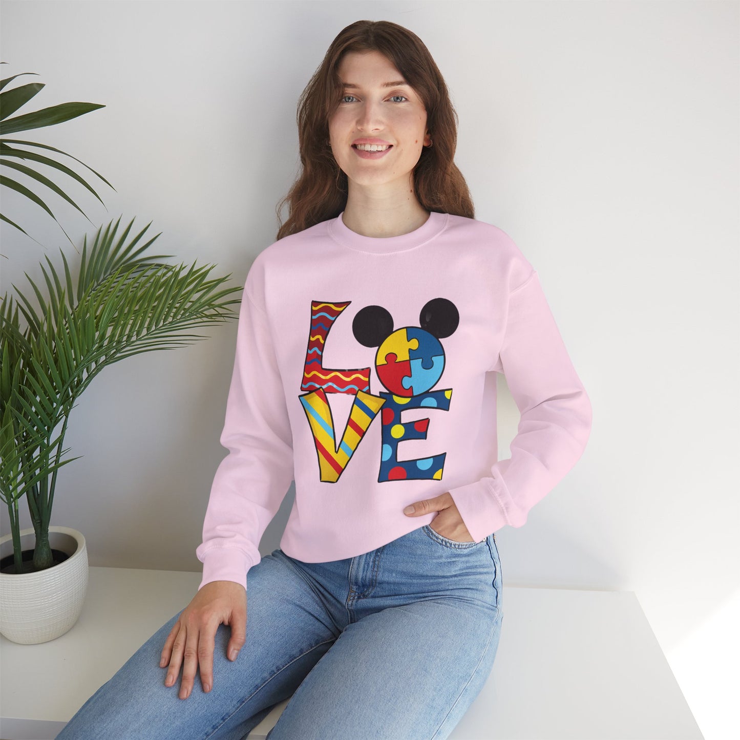 Autism Awareness LOVE Crewneck Sweatshirt