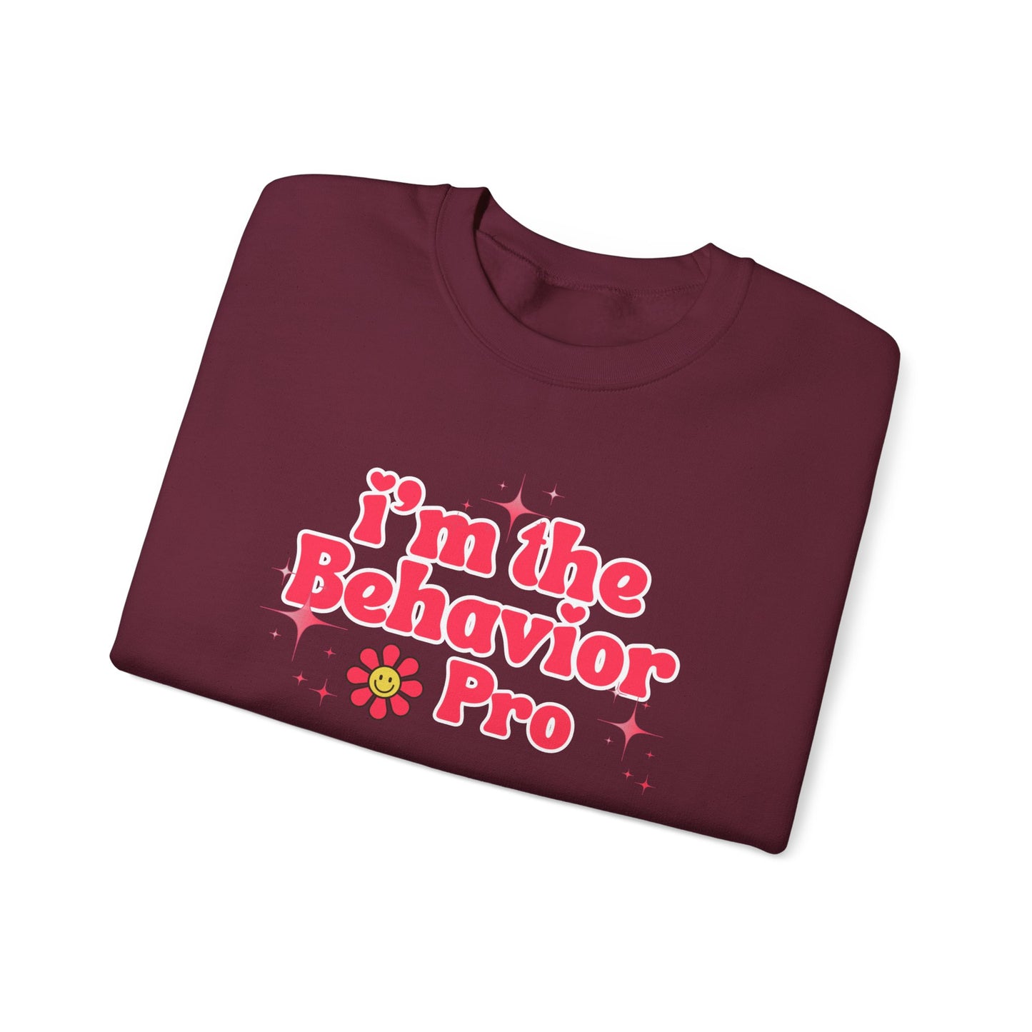 Behavior Pro Crewneck Sweatshirt — "I'm the Behavior Pro" Retro Floral