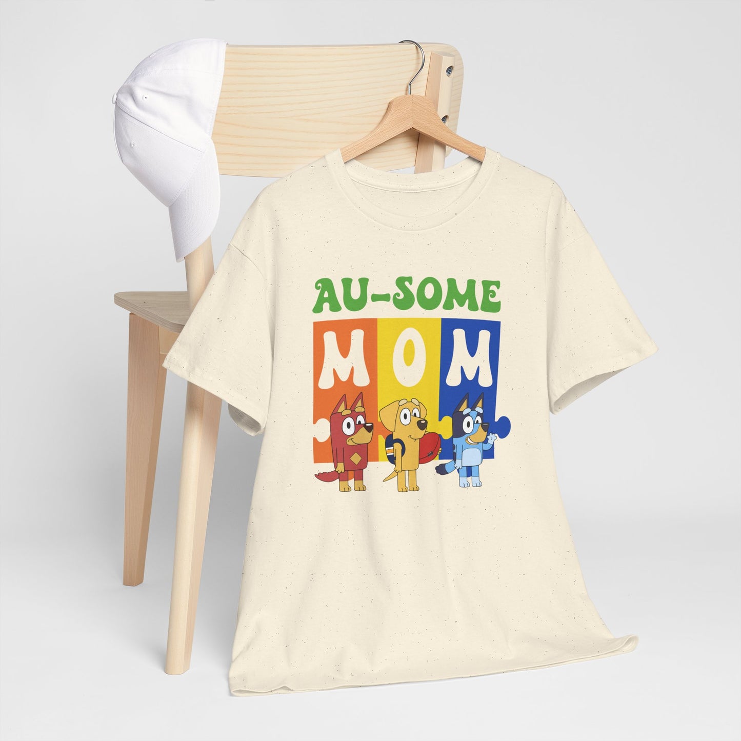 Au-some Mom T-Shirt – Colorful Cartoon Characters Mother’s Day Tee