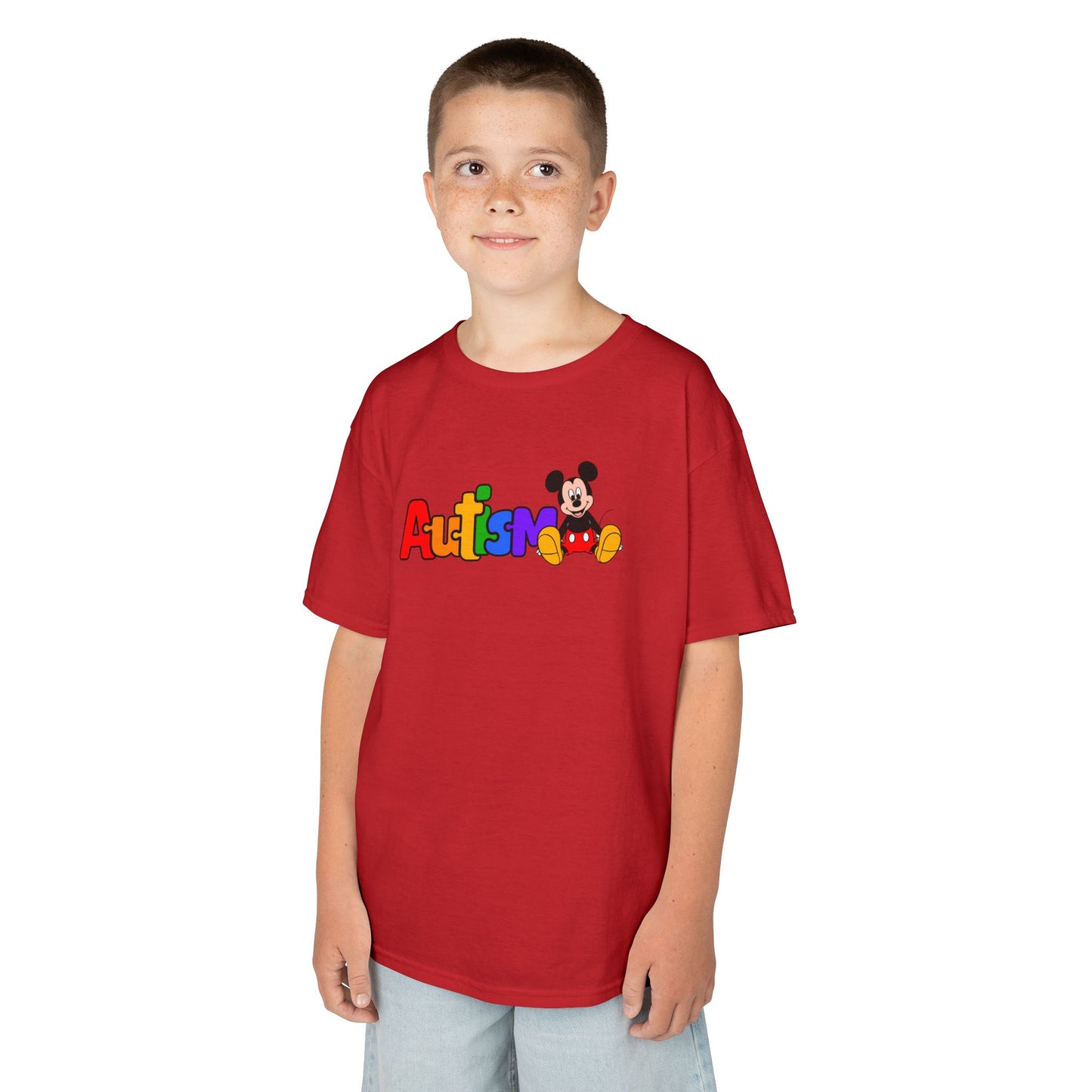 Kids T-Shirt — Colorful 'Autism' Rainbow Design