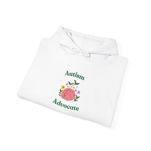 Autism Advocate Hoodie — Floral Puzzle Heart Support Sweatshirt