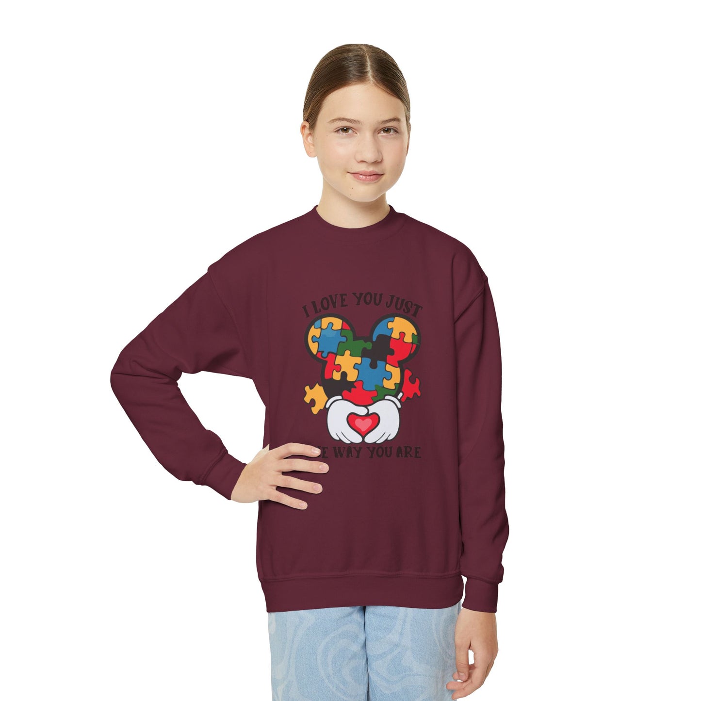 I Love You Just The Way You Are Youth Crewneck Sweatshirt
