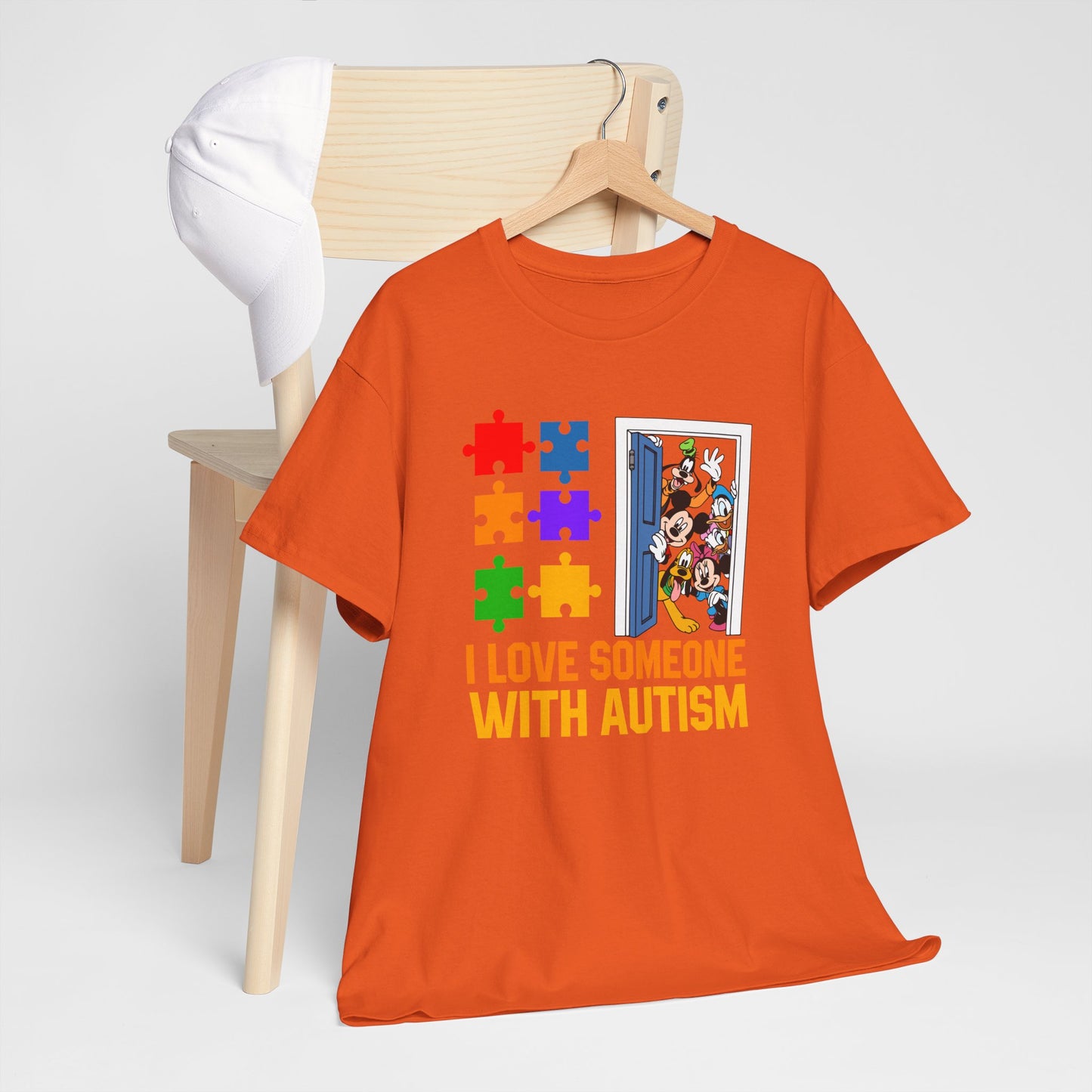 Autism Awareness T-Shirt – "I Love Someone With Autism" Puzzle Heart Tee
