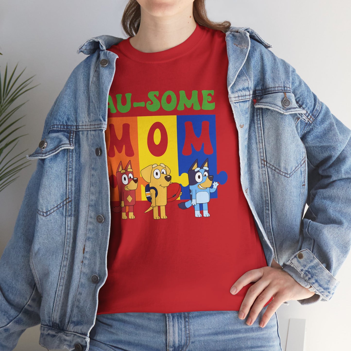 Au-some Mom T-Shirt – Colorful Cartoon Characters Mother’s Day Tee