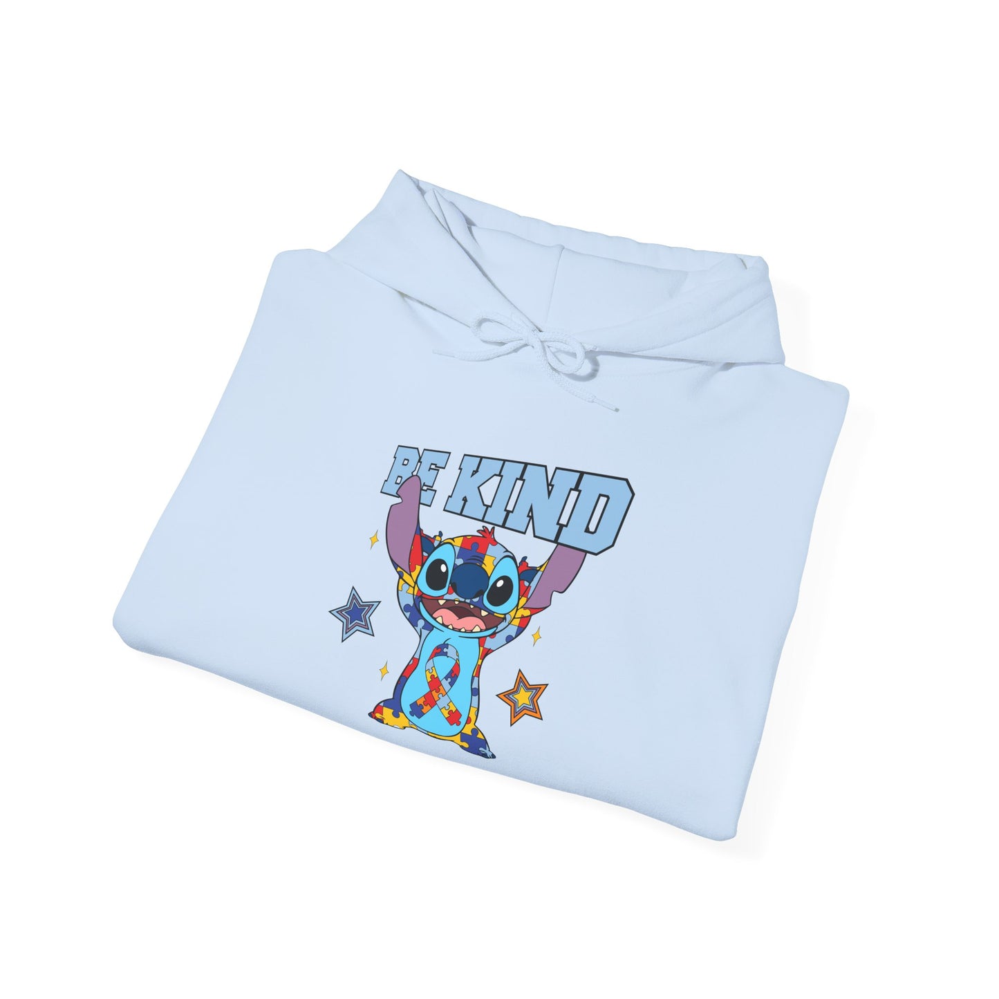 Be Kind Stitch Hoodie — Cute Cartoon Alien Graphic Sweatshirt