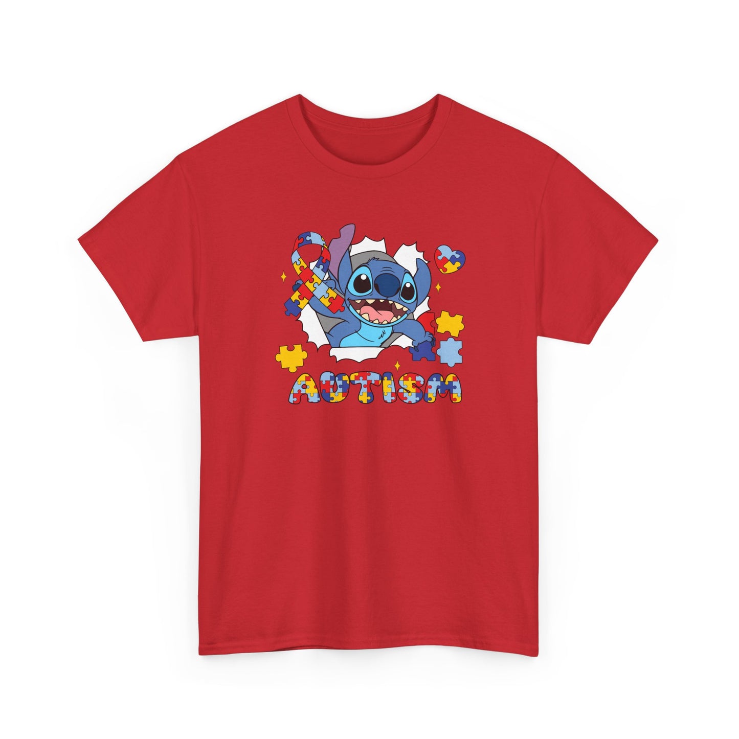 Stitch Autism Awareness T-Shirt — Puzzle Heart Design