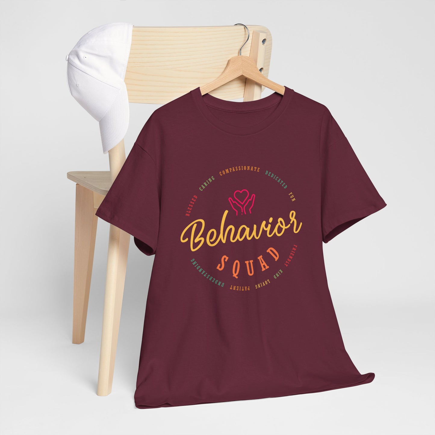 Behavior Squad T-Shirt — Pastel Heart Crew Tee for Teachers & Counselors