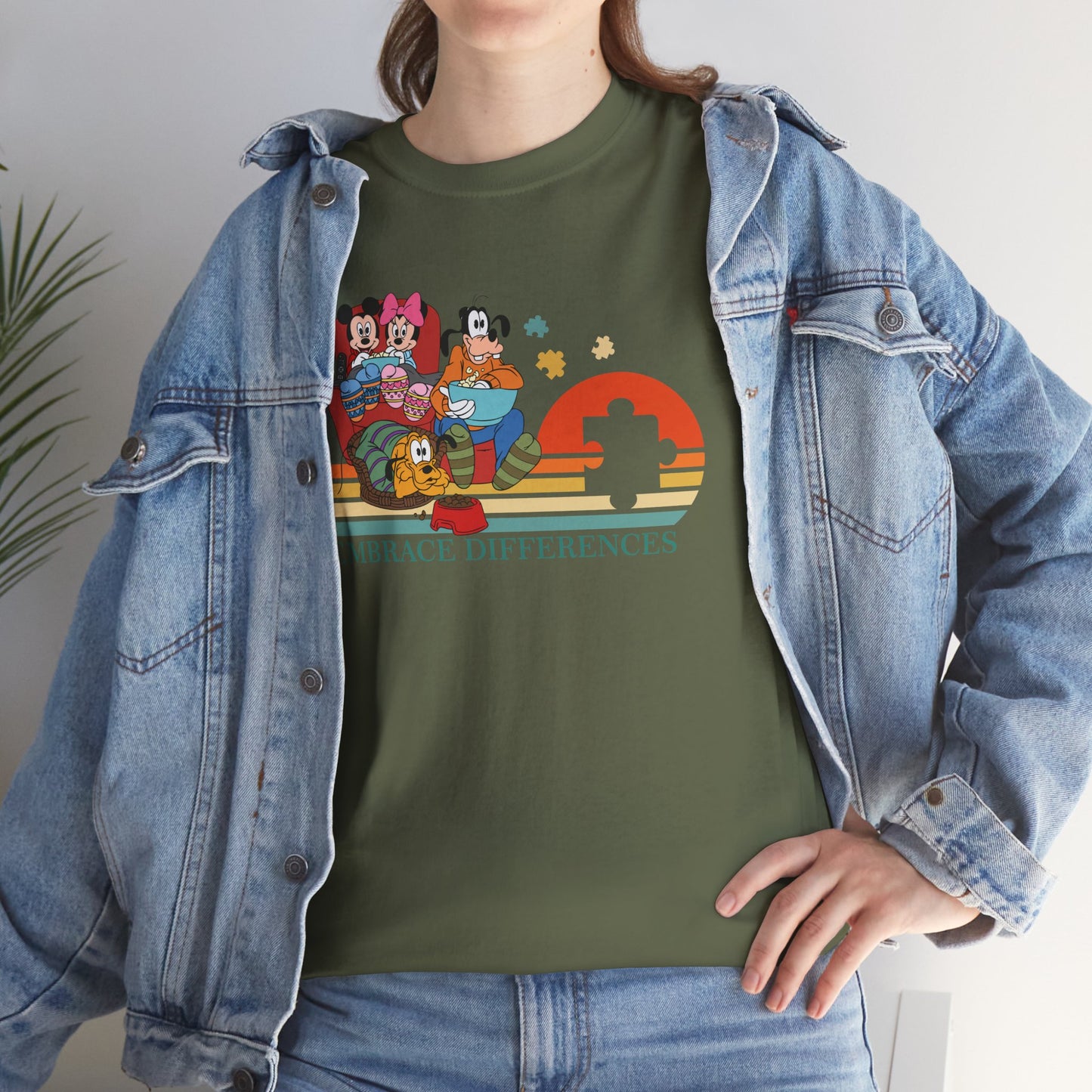 Embrace Differences Tee — Inclusive Retro Pride Graphic T-Shirt