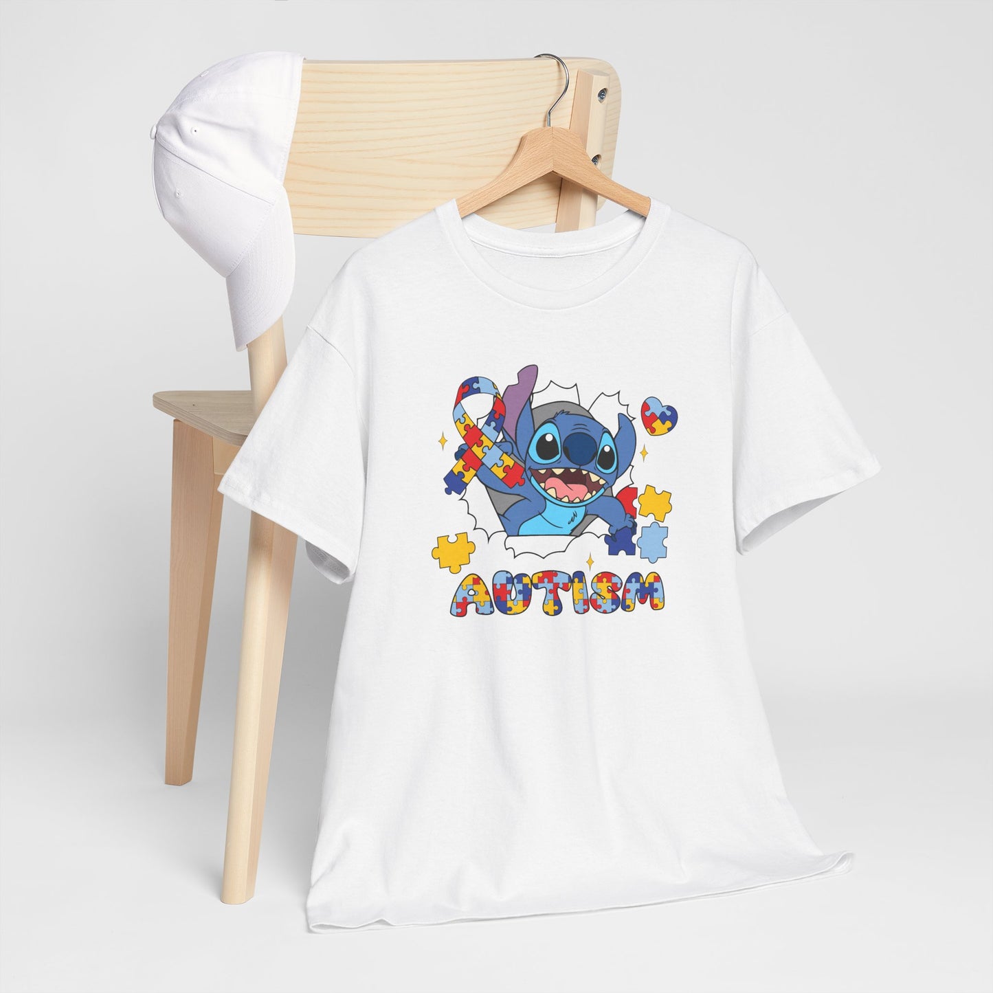 Stitch Autism Awareness T-Shirt — Puzzle Heart Design